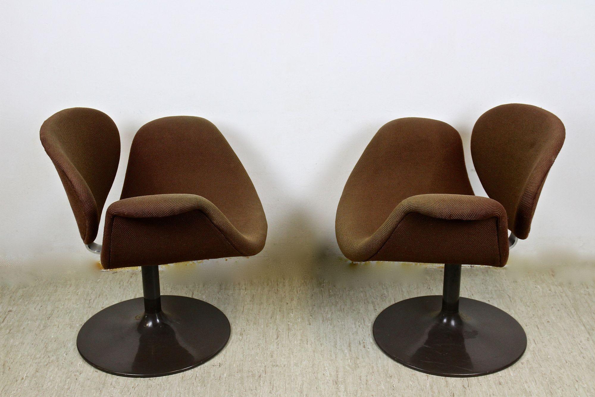 Ein Paar drehbare Tulpen-Sessel aus der Mitte des Jahrhunderts von Pierre Paulin, NL um 1965 im Zustand „Gut“ im Angebot in Lichtenberg, AT