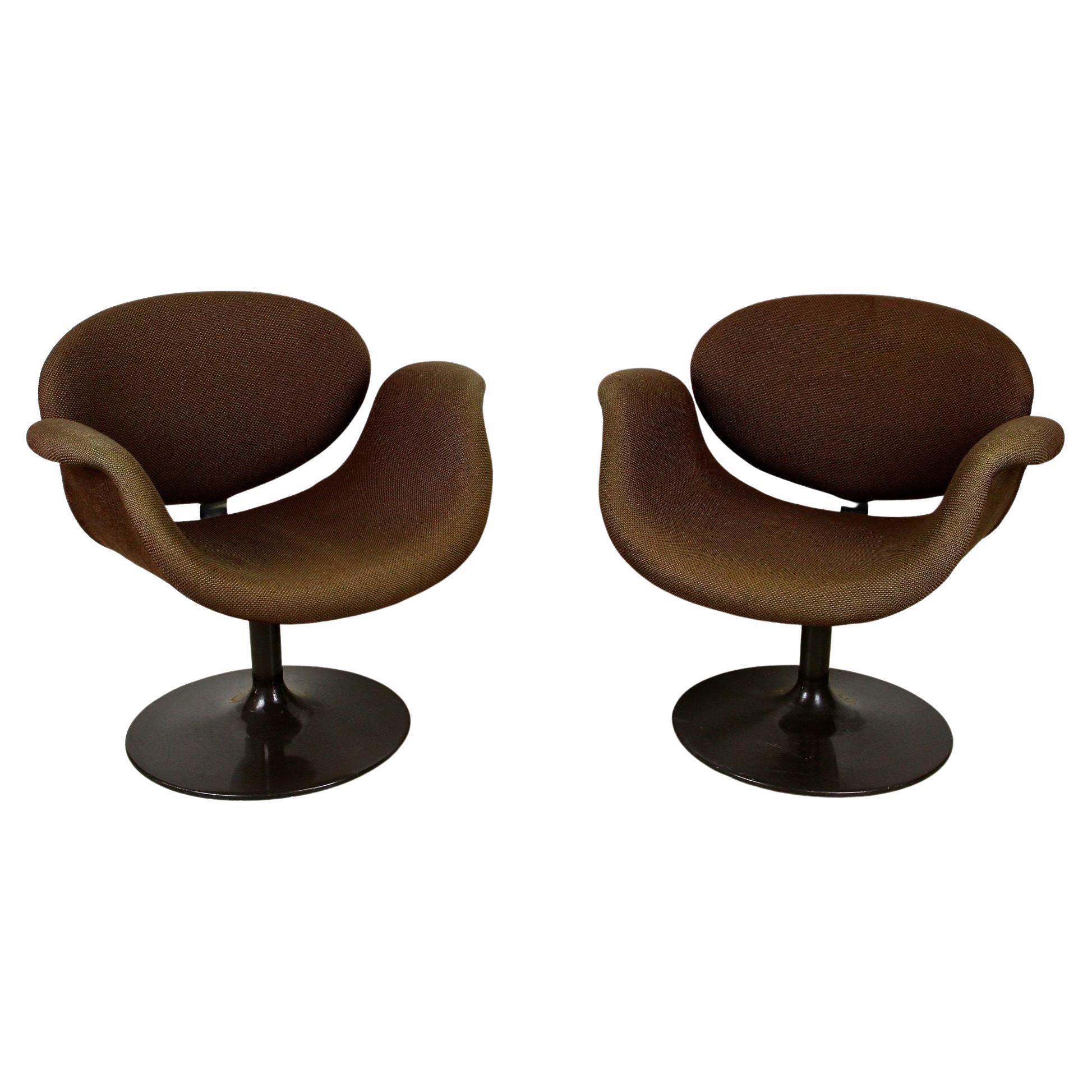 Pair of Mid-Century Swivel Tulip Armchairs by Pierre Paulin, NL circa 1965 For Sale