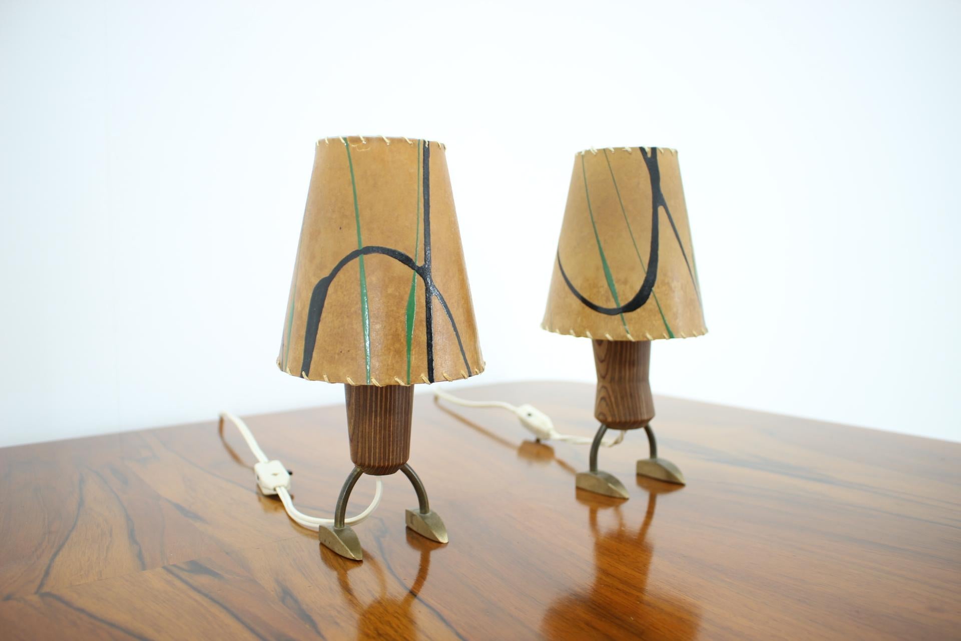 Pair of Midcentury Table Lamps, 1960s In Good Condition In Praha, CZ