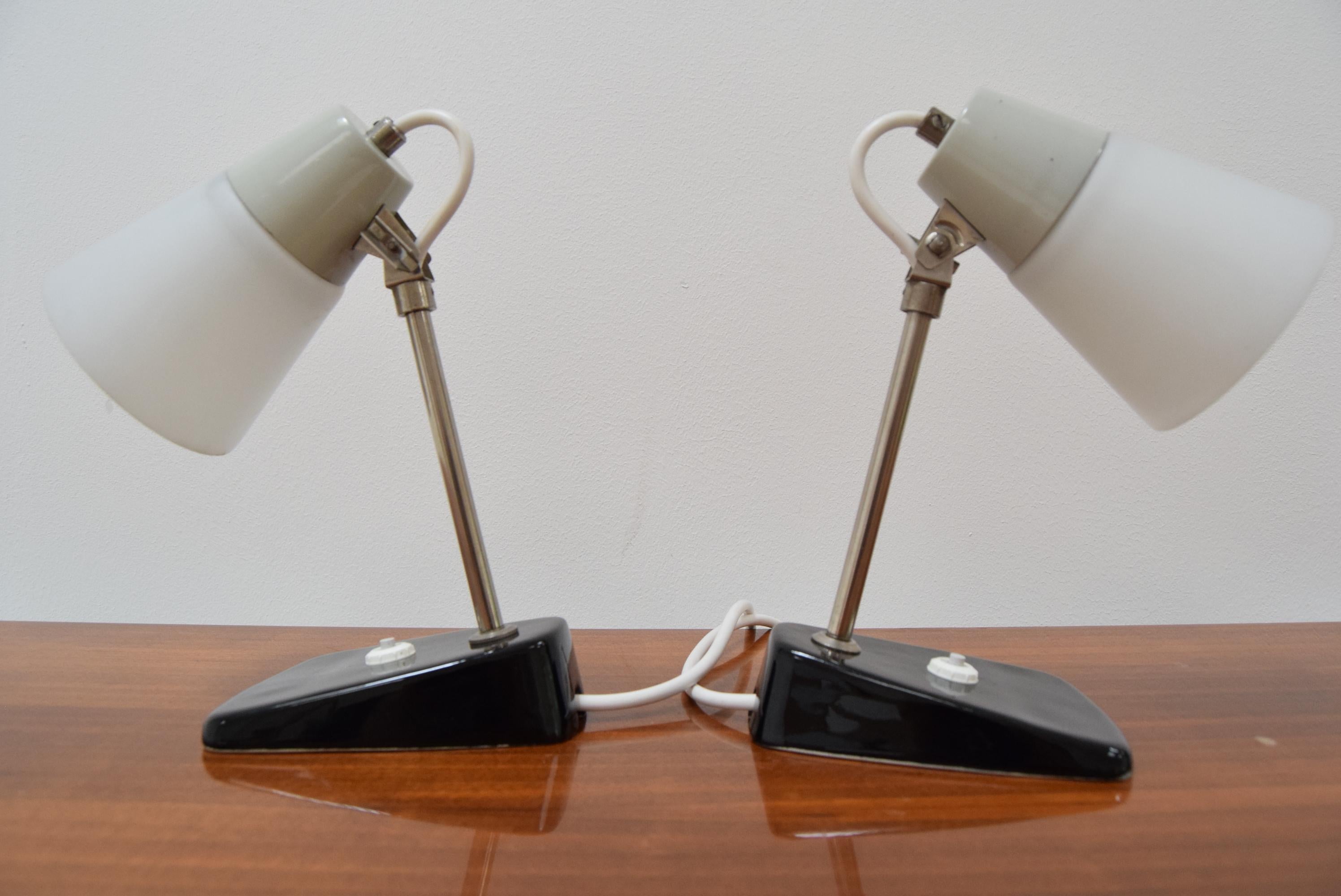 Pair of Mid-Century Table Lamps, 1970’s For Sale 4