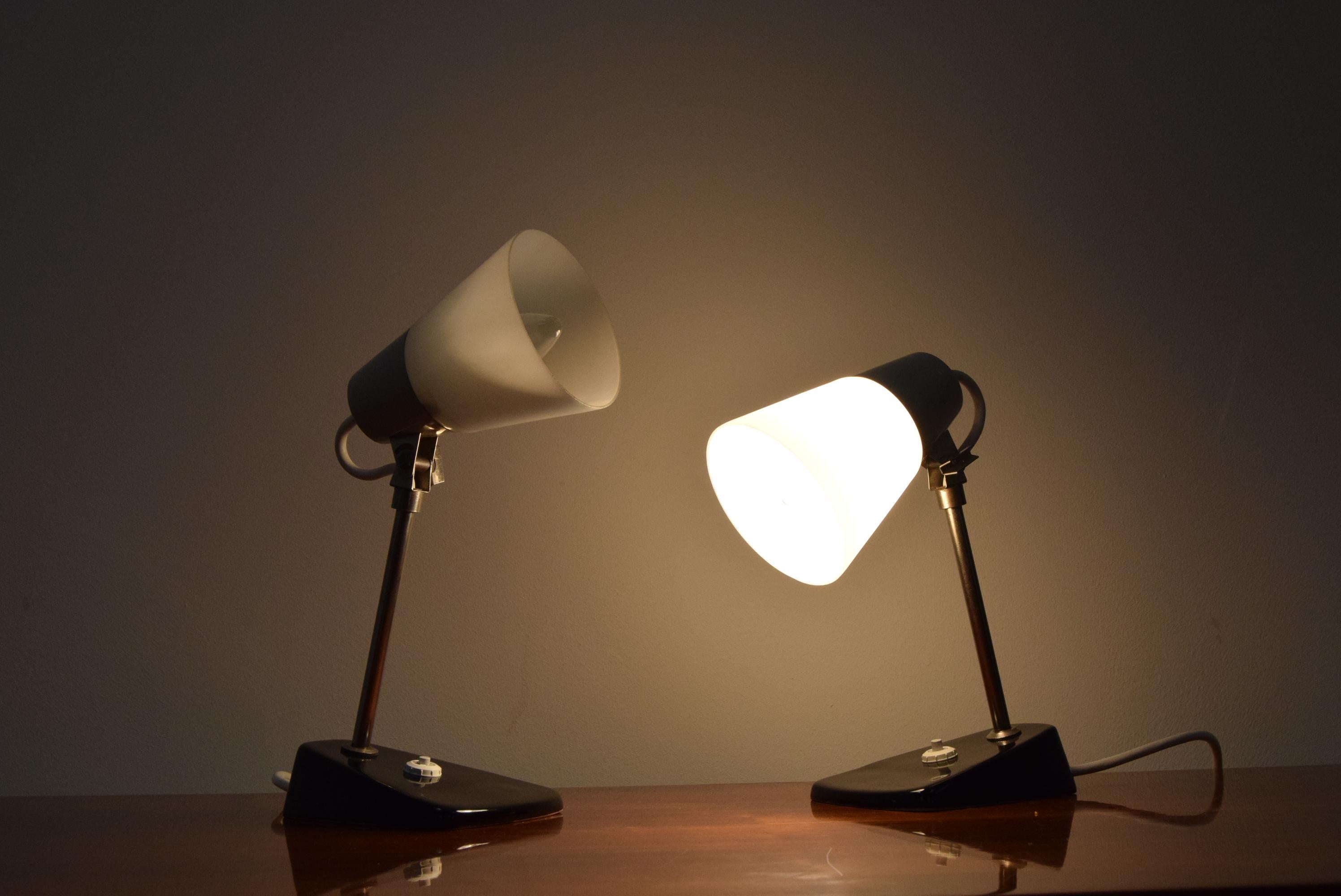 Pair of Mid-Century Table Lamps, 1970’s For Sale 5