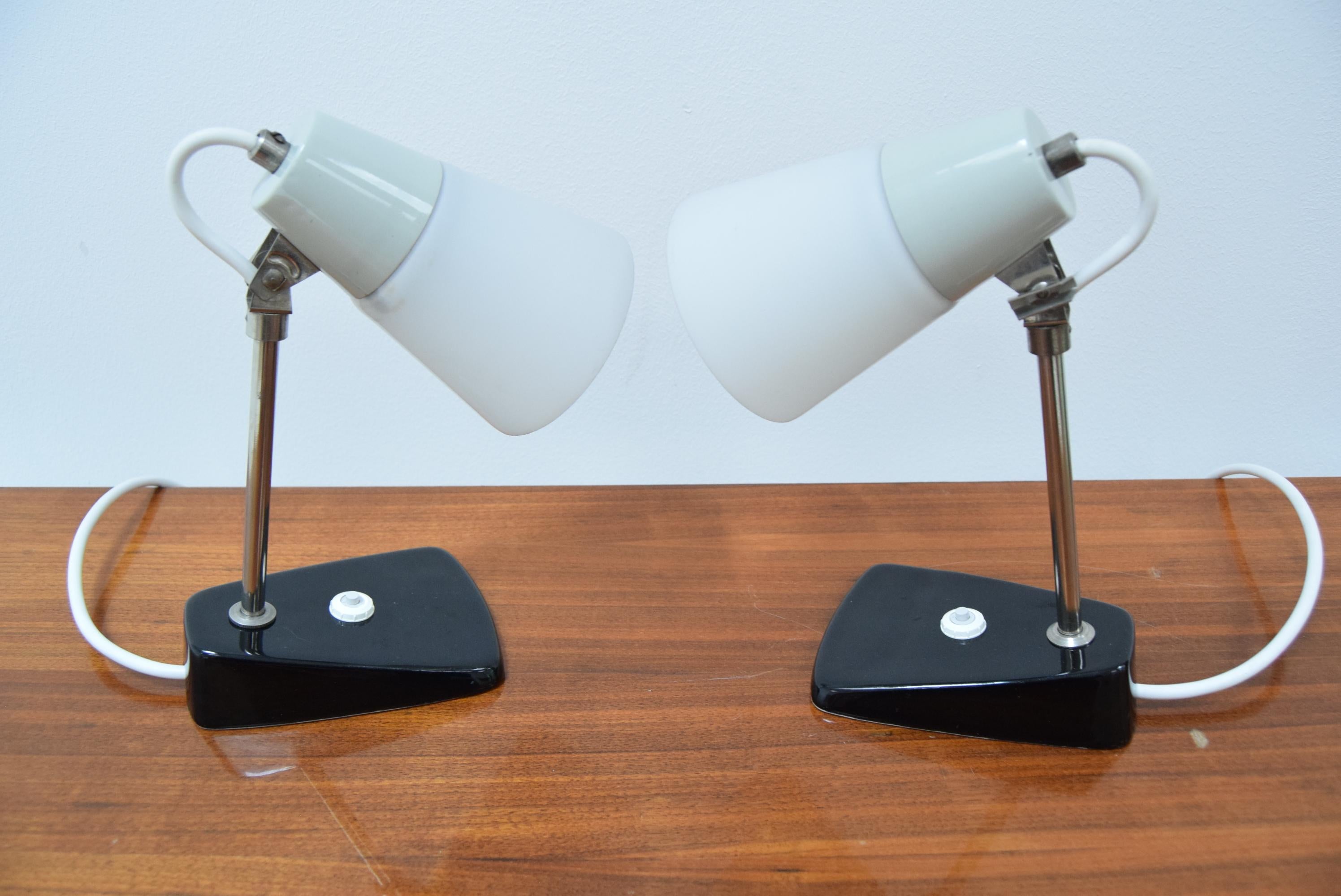 Mid-Century Modern Pair of Mid-Century Table Lamps, 1970’s For Sale