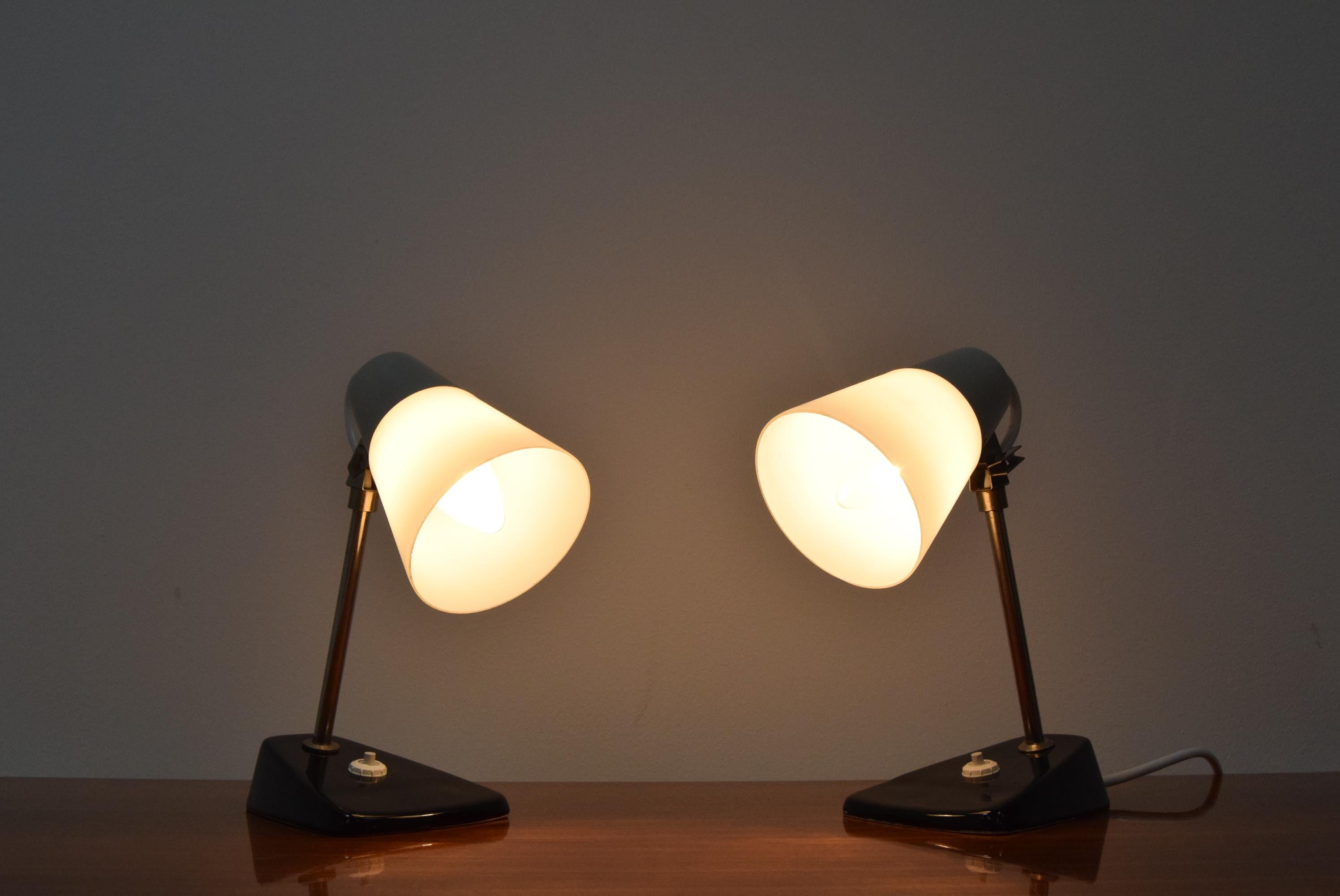 Paire de lampes de bureau du milieu du siècle dernier, années 1970 en vente 1