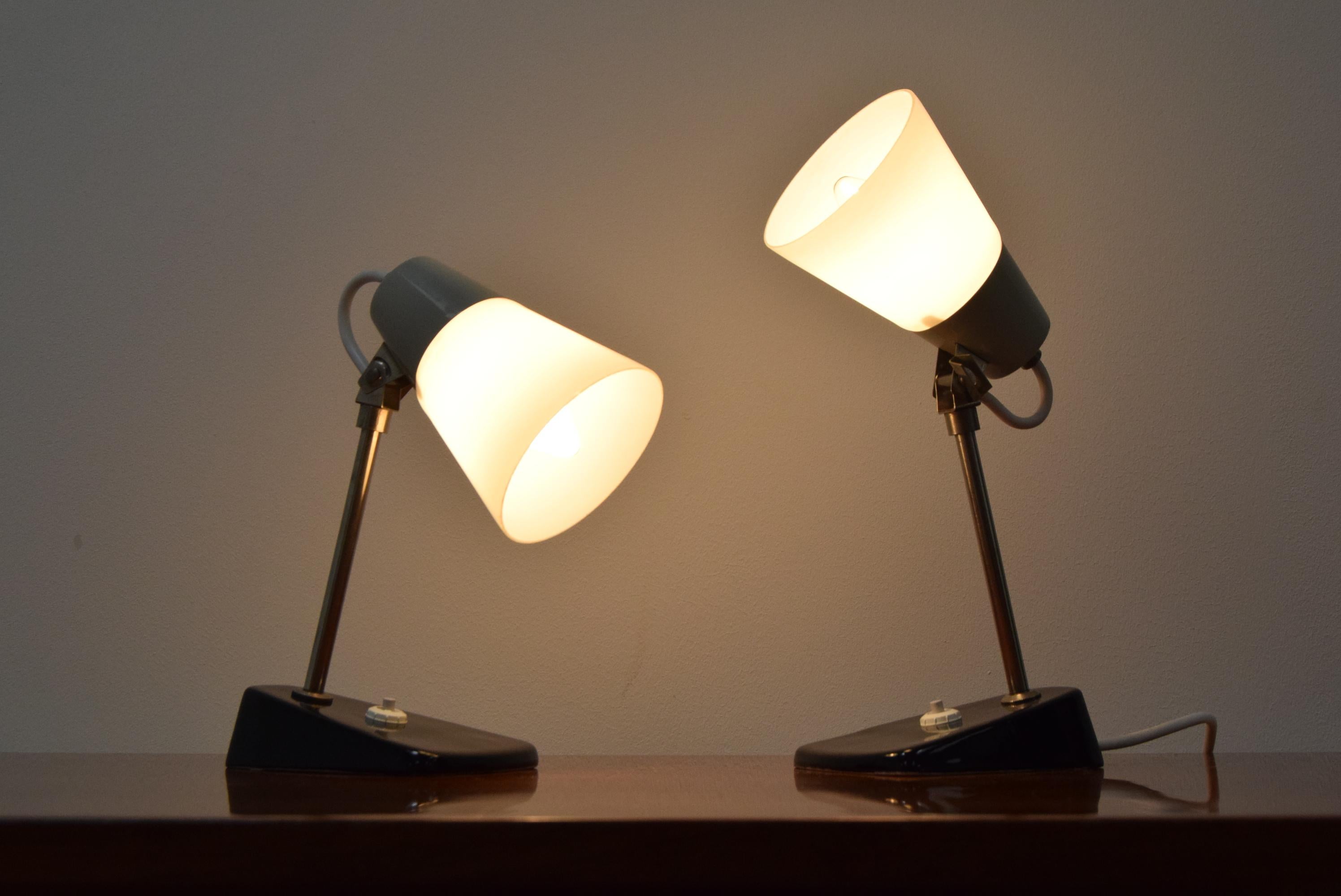 Pair of Mid-Century Table Lamps, 1970’s For Sale 2
