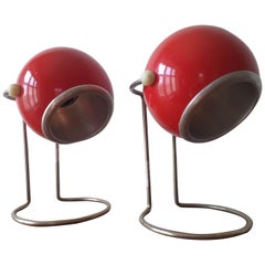 Vintage Pair of Mid Century Table Lamps, 1970s