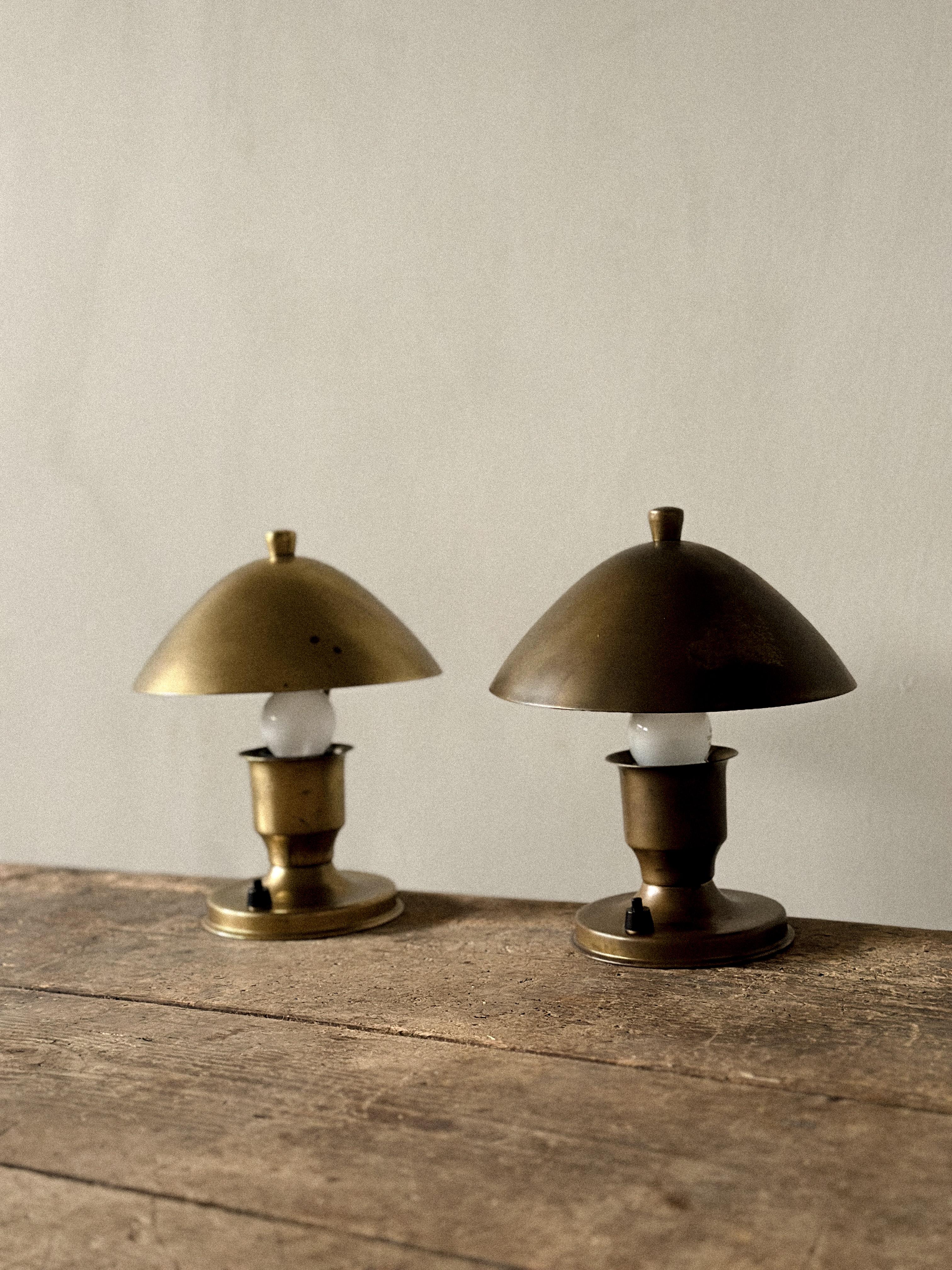 Mid-Century Modern Pair of Mid-Century Table Lamps, Brødrene Sæther, Scandinavia, circa 1950s For Sale