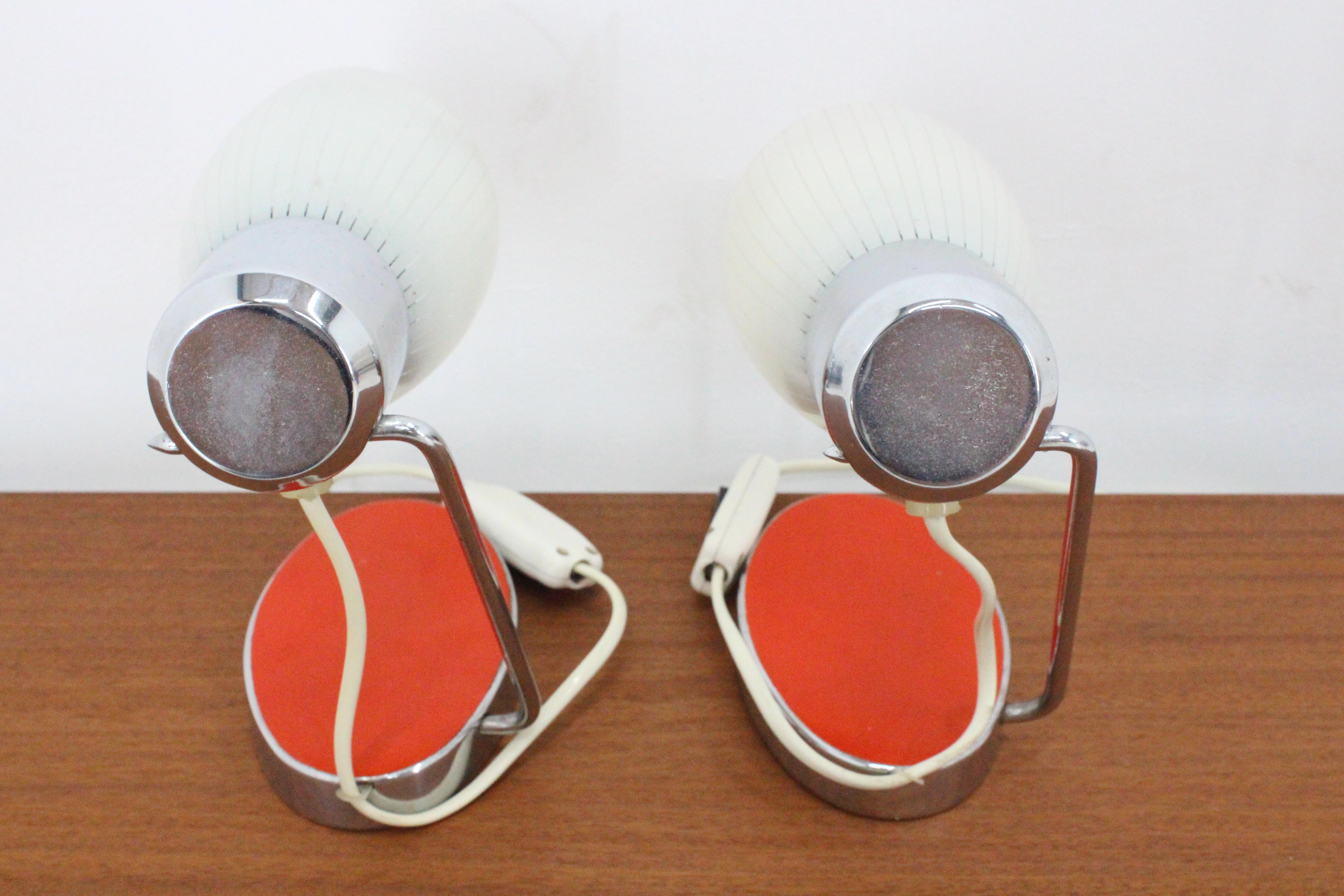 Pair of Midcentury Table Lamps by Drupol, 1960s In Good Condition For Sale In Praha, CZ
