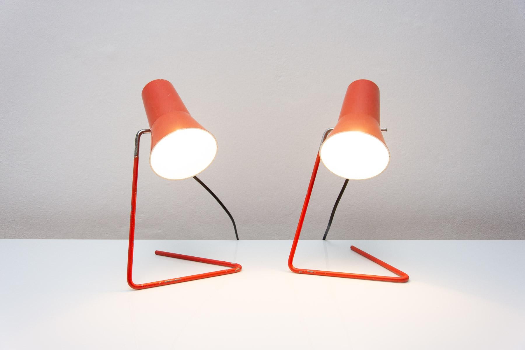 Pair of mid century table lamps by Josef Hurka for Napako, 1960´s For Sale 11