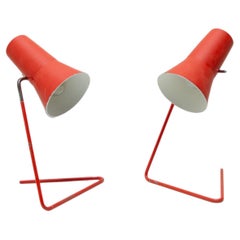 Vintage Pair of mid century table lamps by Josef Hurka for Napako, 1960´s