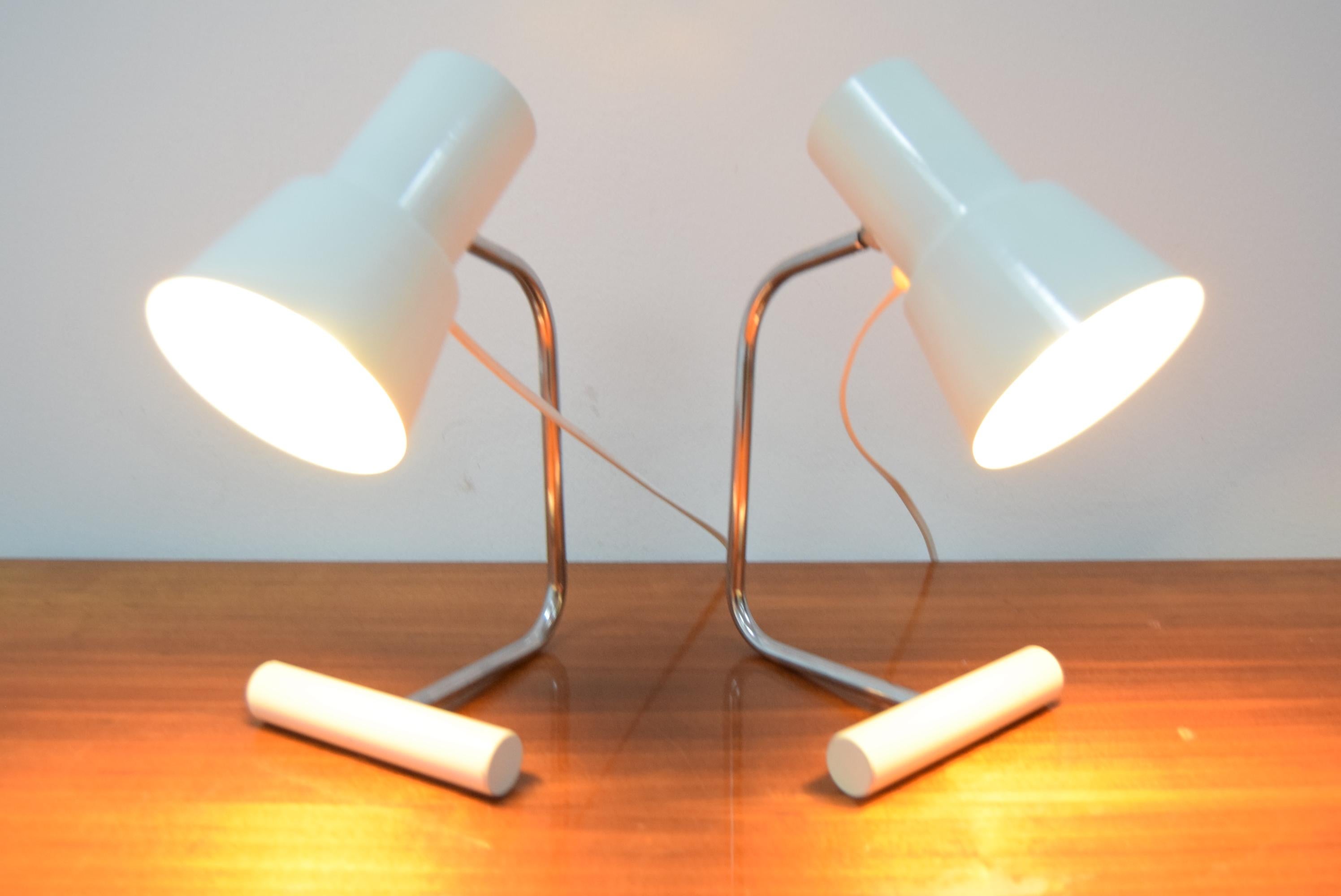 Pair of Mid Century Table Lamps by Josef Hurka for Napako, 1970's For Sale 4