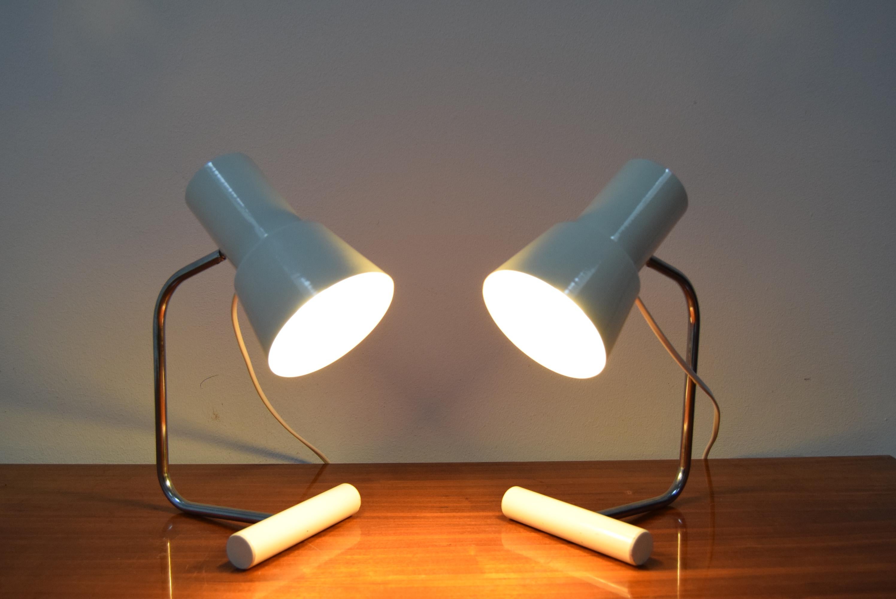 Pair of Mid Century Table Lamps by Josef Hurka for Napako, 1970's For Sale 7