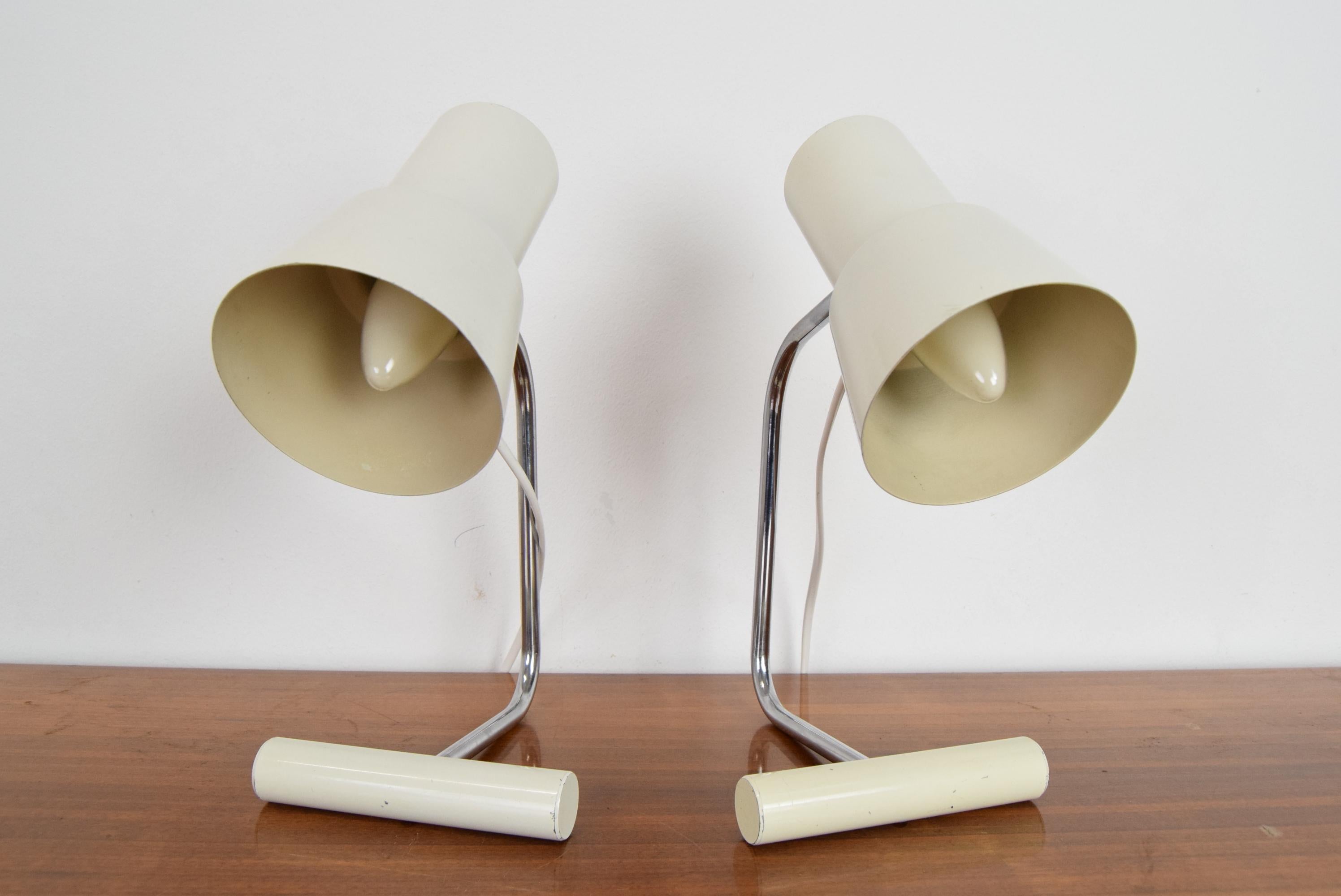 Pair of Mid Century Table Lamps by Josef Hurka for Napako, 1970's For Sale 2