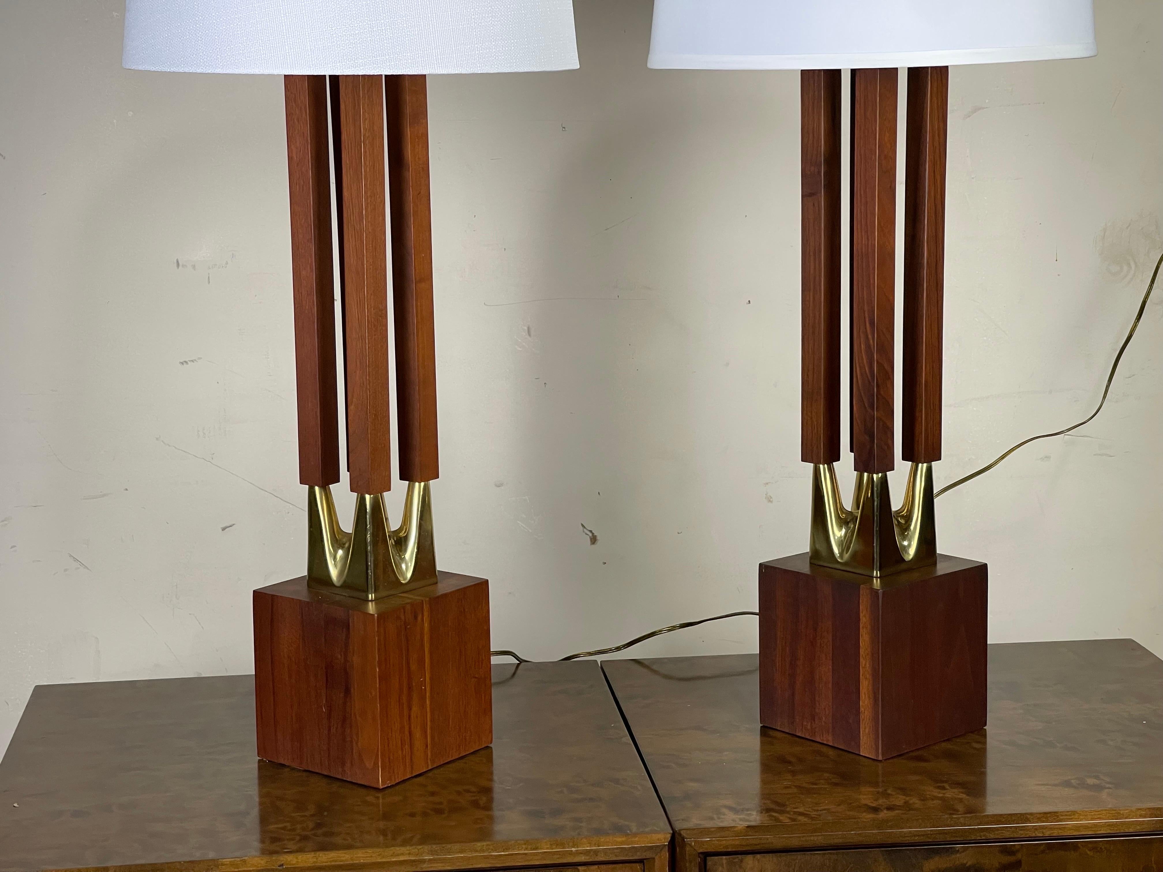 American Pair of Midcentury Table Lamps by Laurel Lamp Co. 