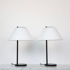 Coppia di lampade da tavolo di metà secolo di Louis Poulsen, anni '60, Danimarca