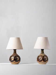 Pair of Mid-Century Table Lamps by Marianne Starck for Michael Andersen, Denmark