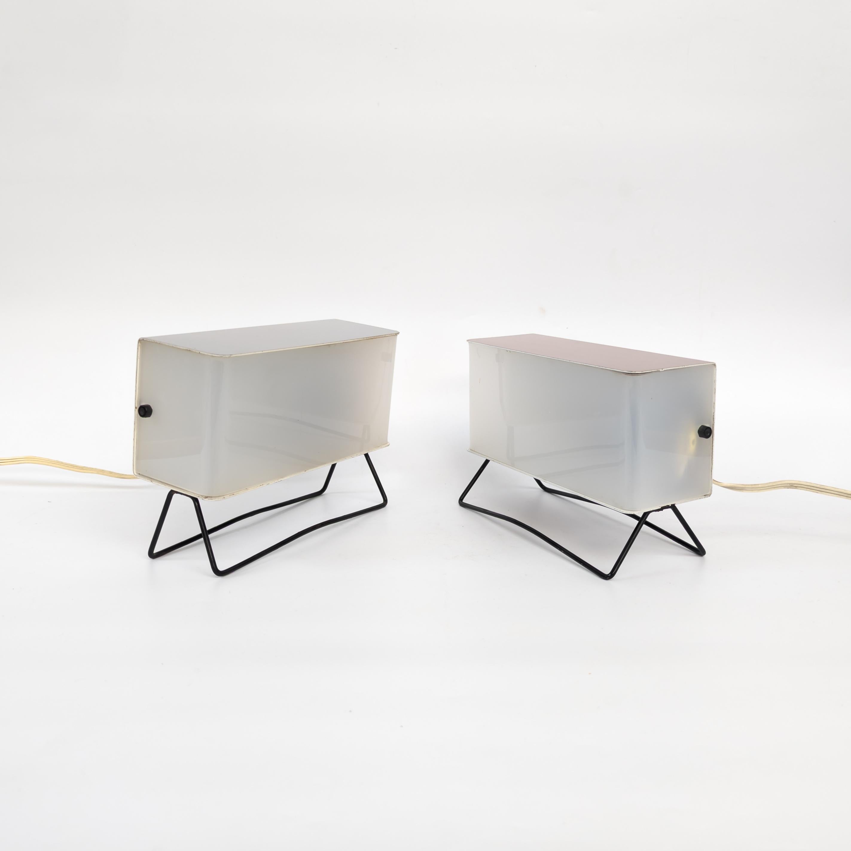 Slovak Pair of Mid Century table lamps by Pokrok Žilina, 1960s For Sale