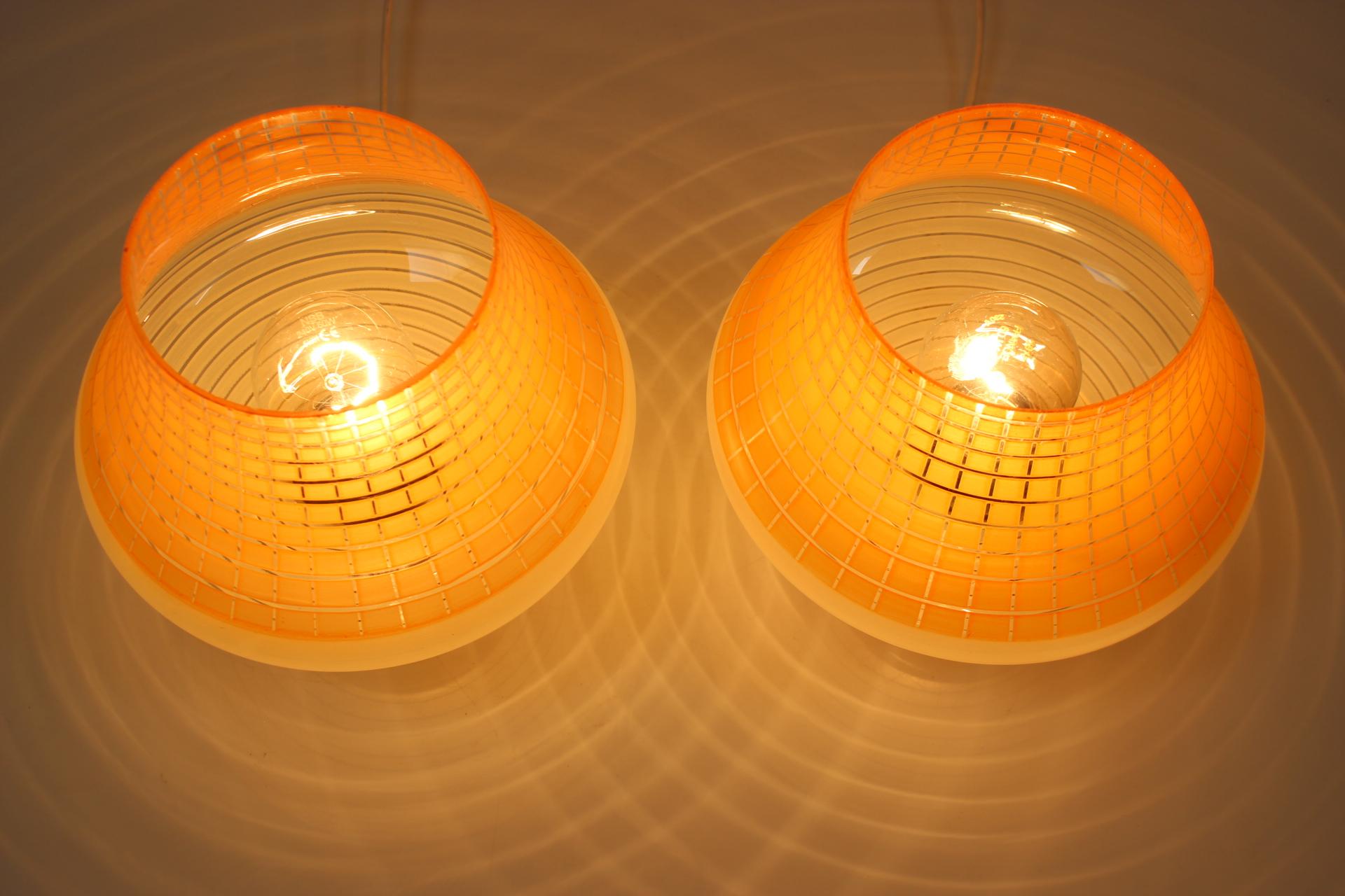 Czech Pair of Mid-Century Table Lamps by Pokrok Zilina, 1960's