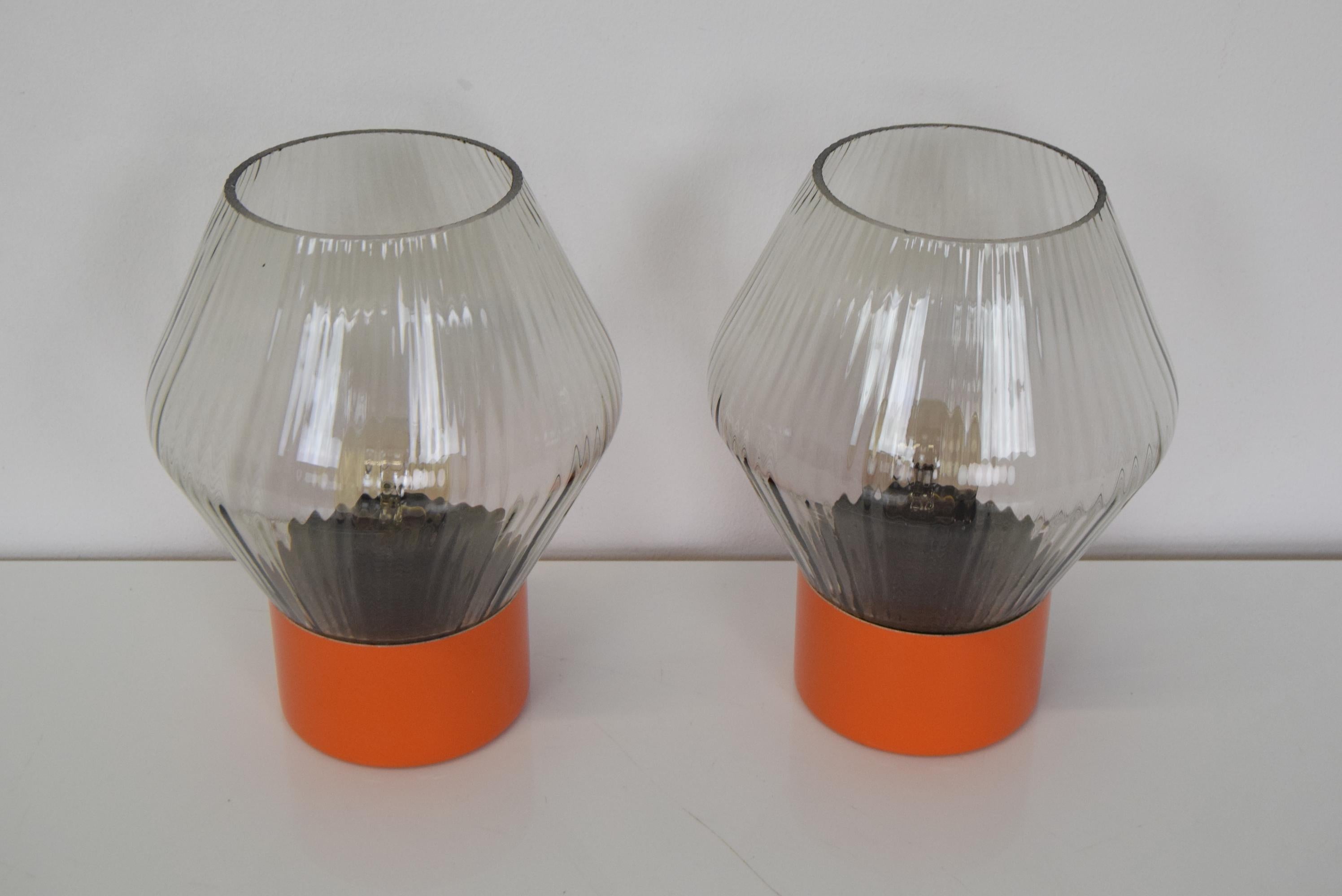 Mid-Century Modern Pair of Mid-Century Table Lamps by Pokrok Zilina, 1970's