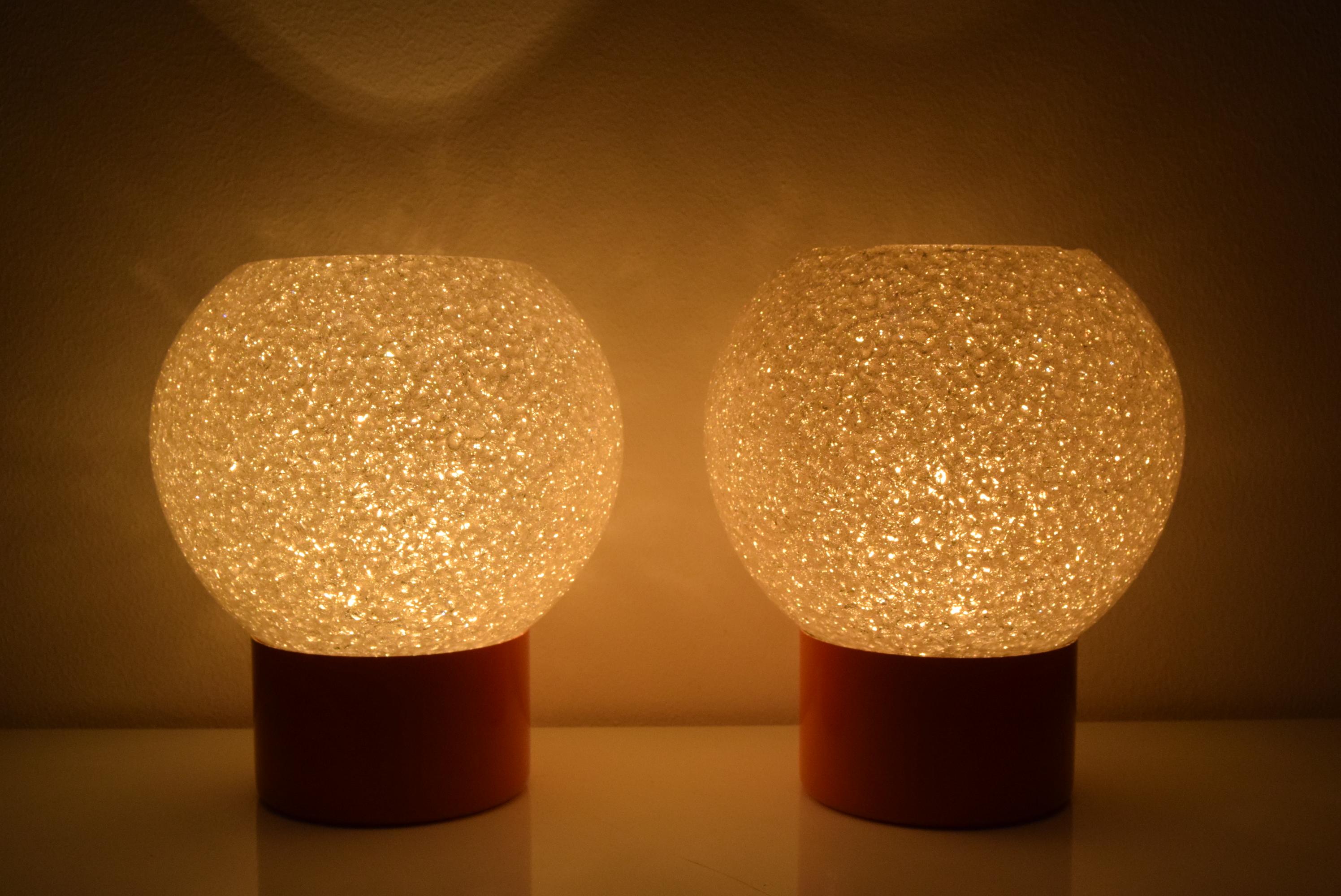 Late 20th Century Pair of Mid-Century Table Lamps by Pokrok Zilina, 1970's