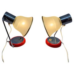 Pair of Mid-century Table Lamps, Czechoslovakia