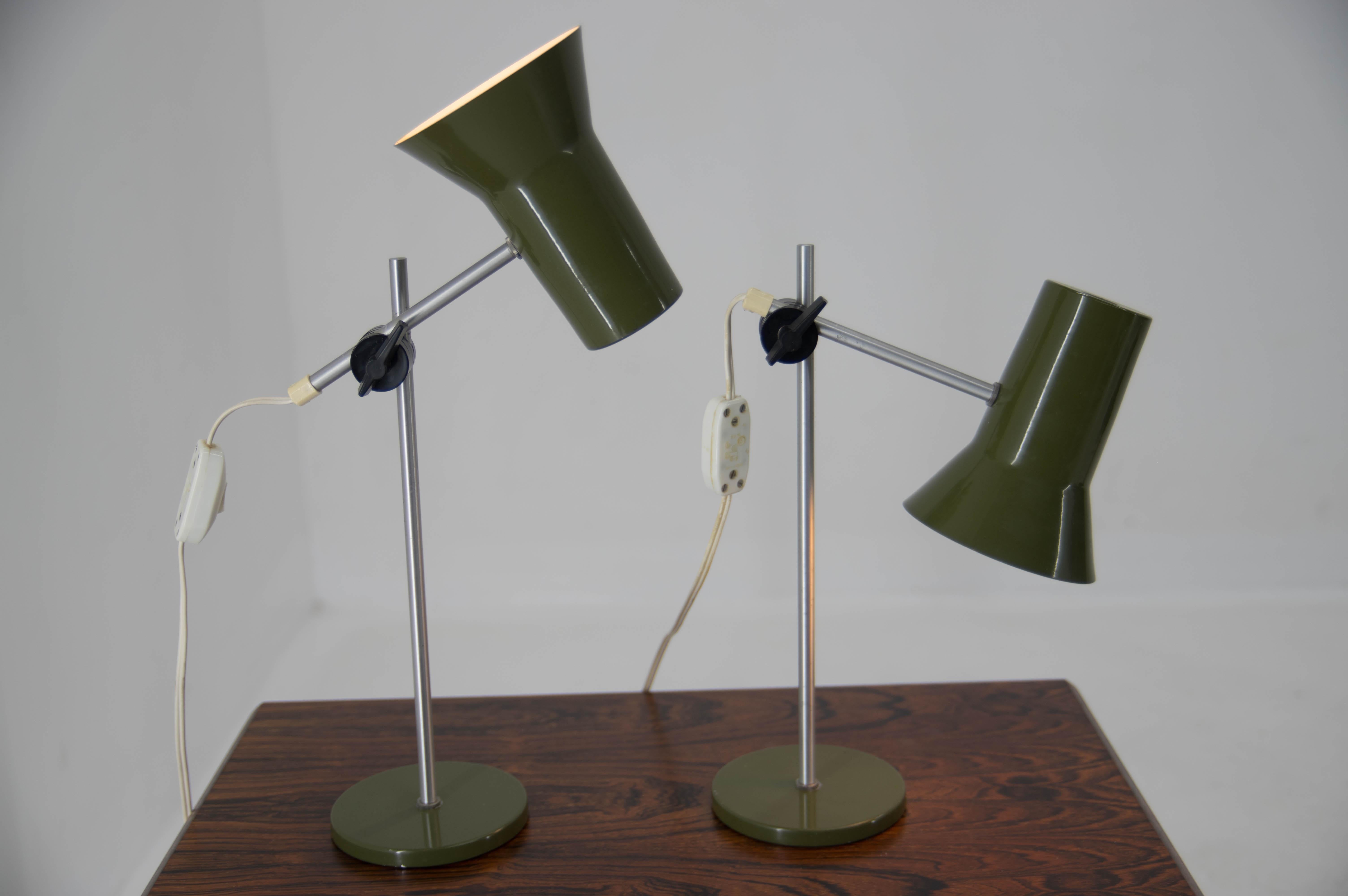 Pair of Mid-Century Table Lamps, Denmark, 1960s In Good Condition In Praha, CZ