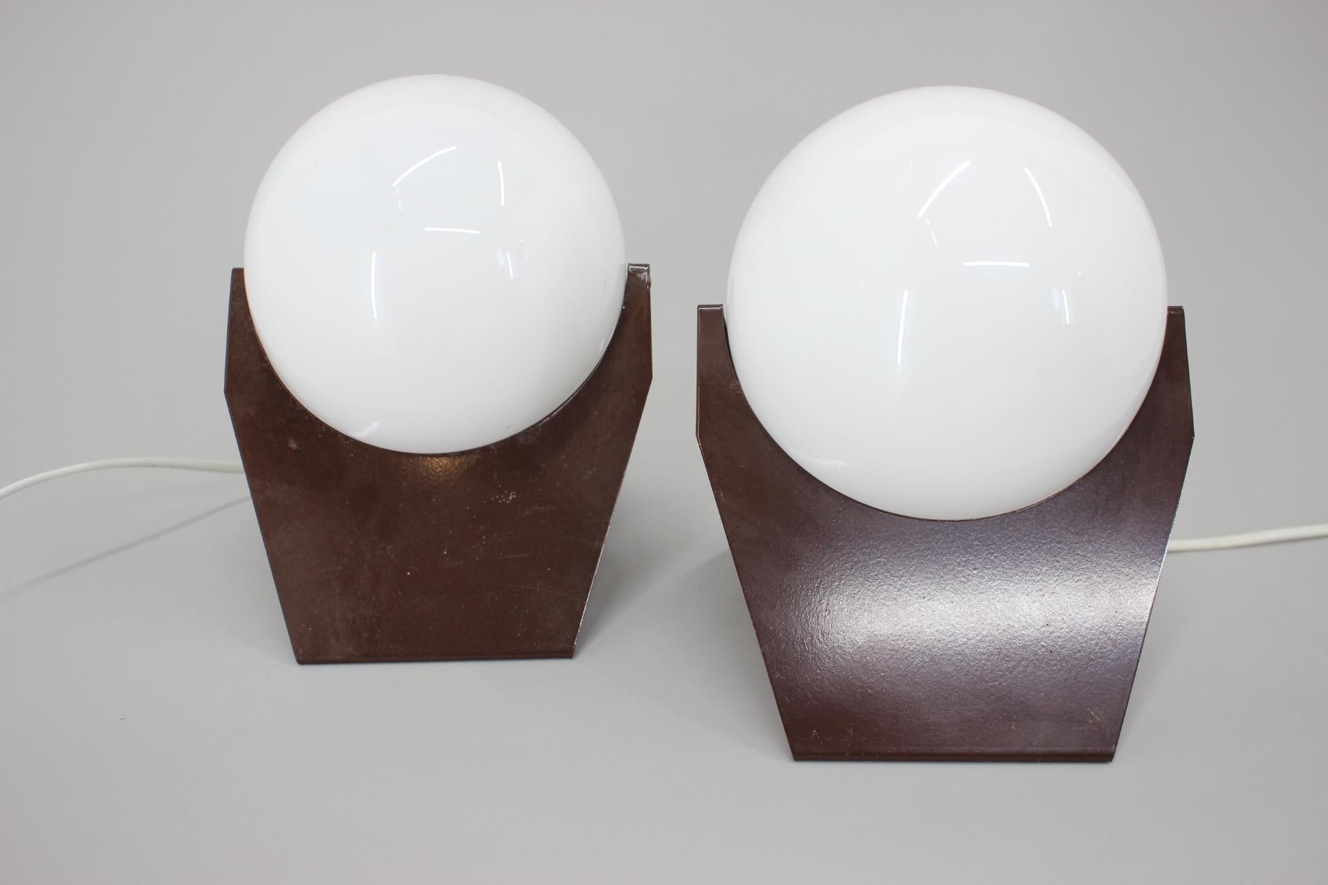 Pair of Mid Century Table Lamps Drukov, Space Age, 1970s  2