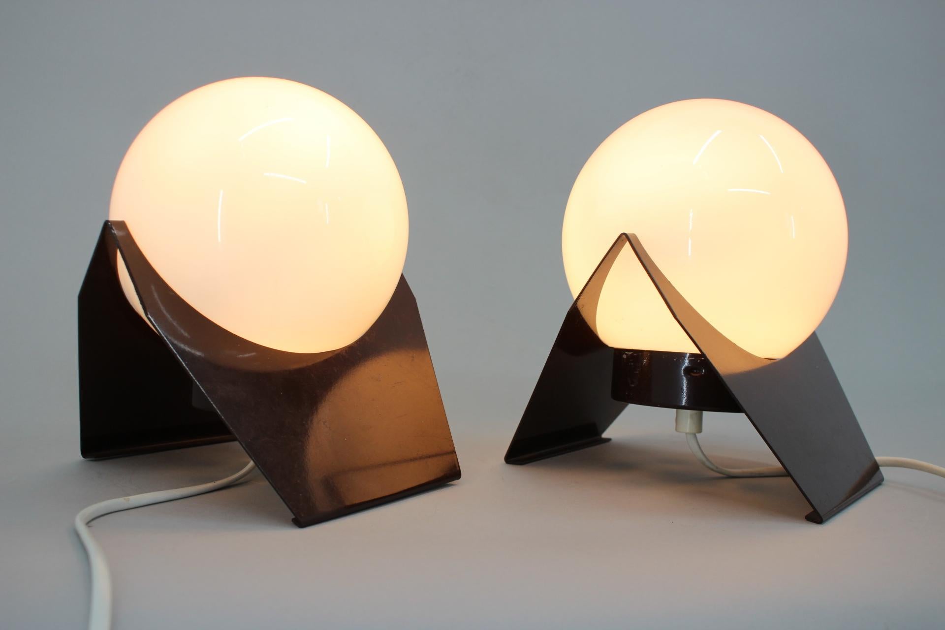 Pair of Mid Century Table Lamps Drukov, Space Age, 1970s  10