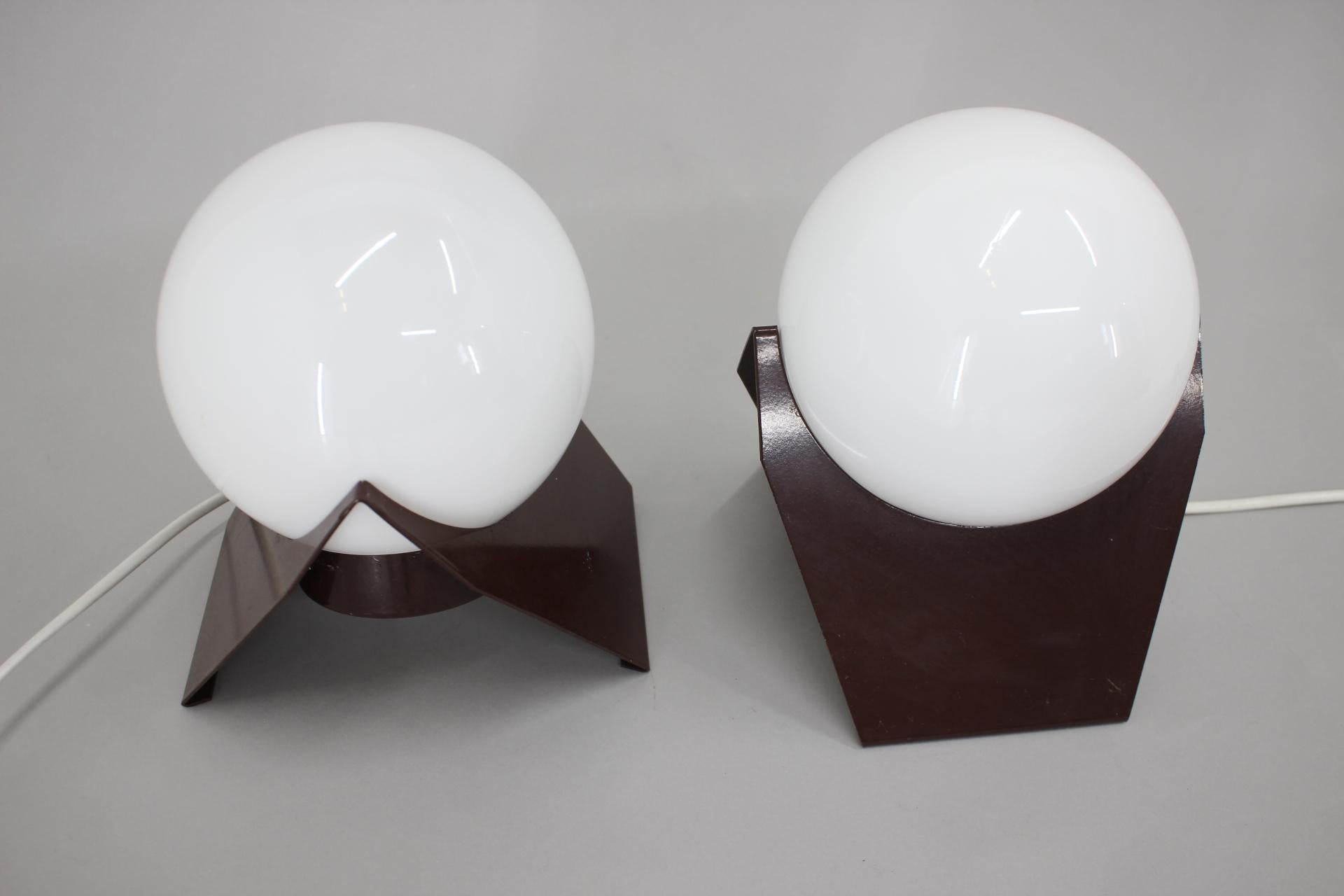 Late 20th Century Pair of Mid Century Table Lamps Drukov, Space Age, 1970s 