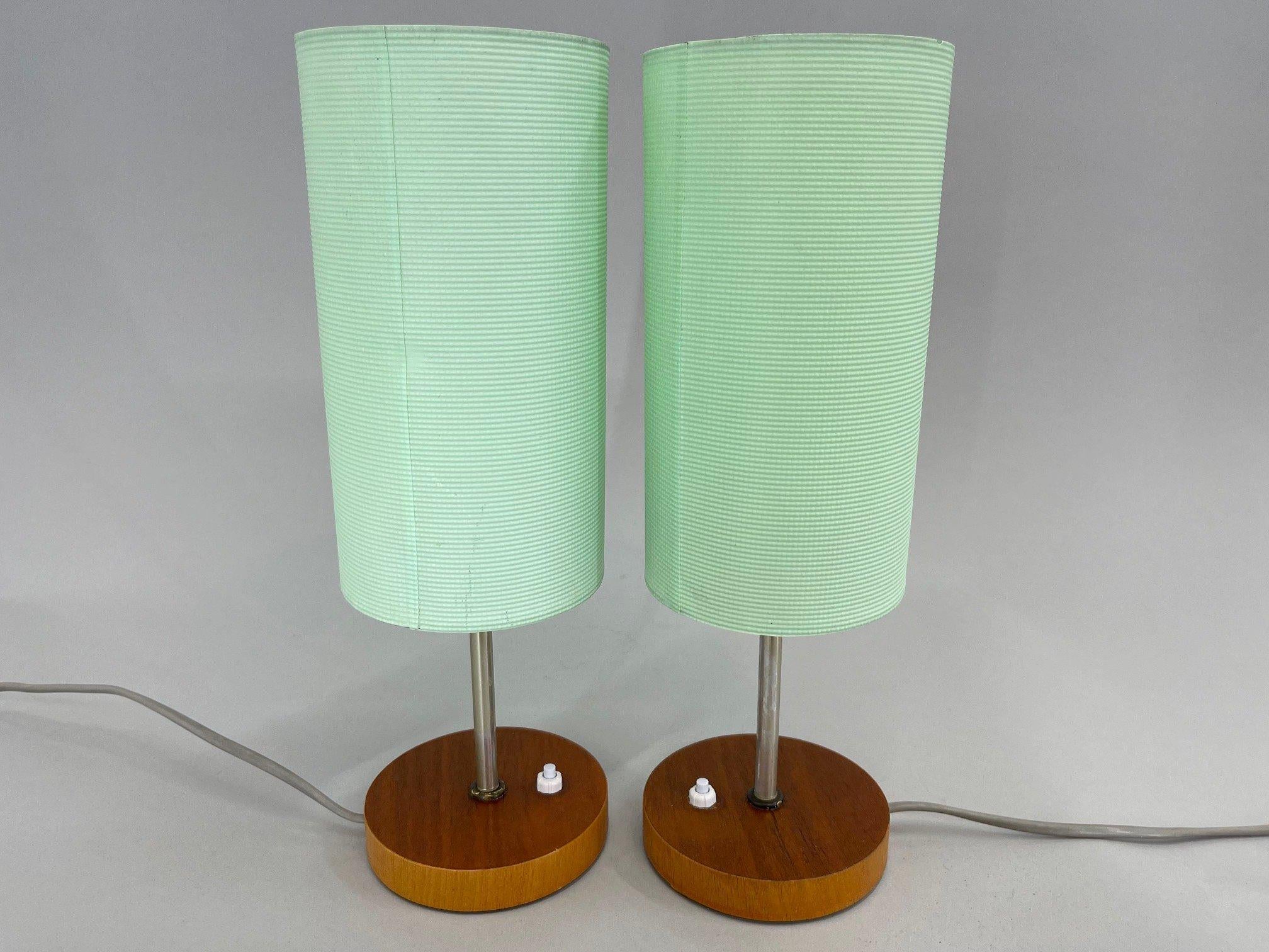 Late 20th Century Pair of Mid-Century Table Lamps, Germany, 1970's For Sale