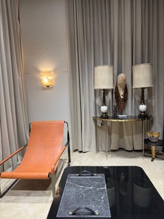 Paar Mid-Century  Tischlampen aus patinierter Bronze und glasiertem Porzellan