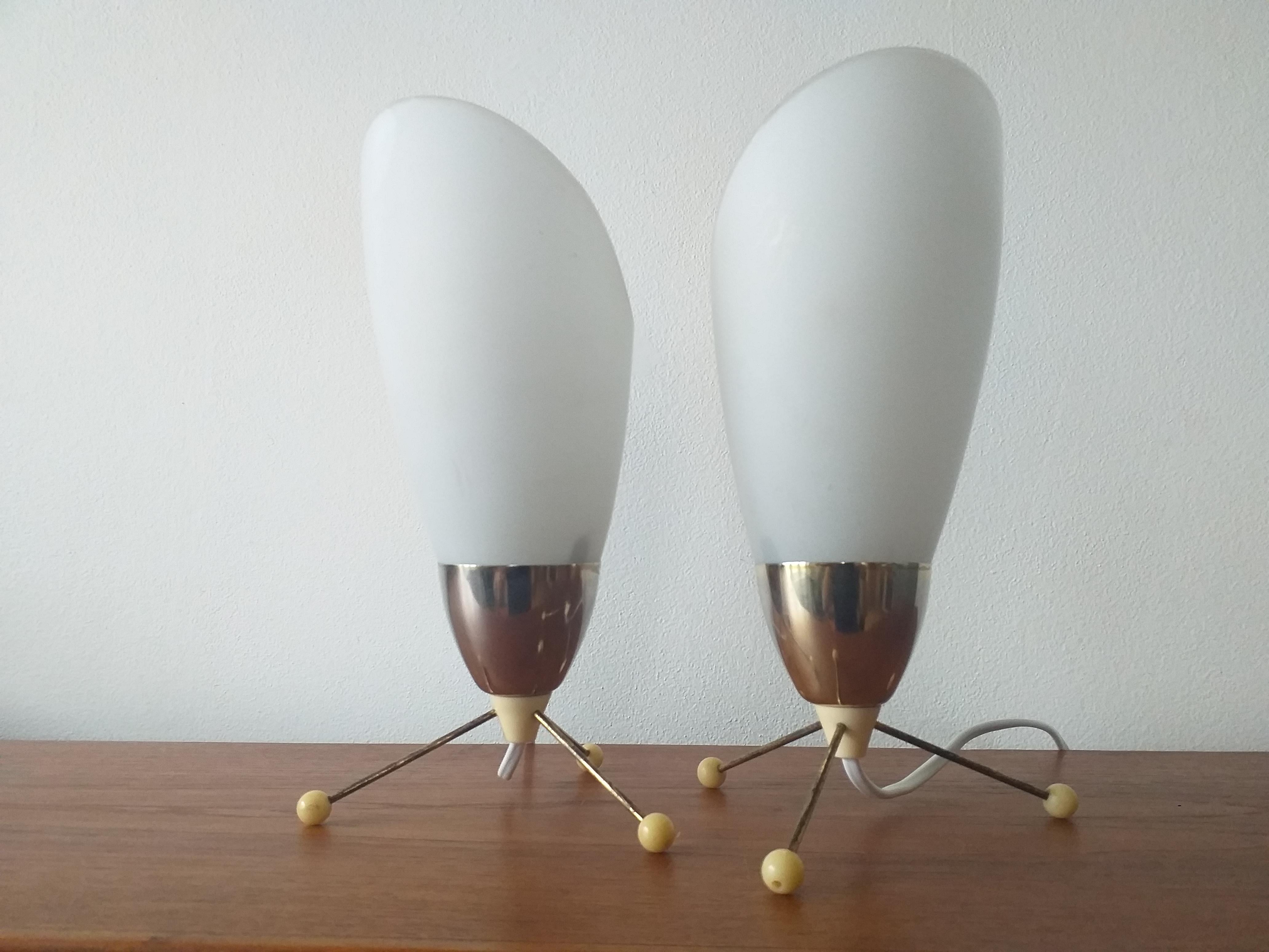 Mid-Century Modern Pair of Midcentury Table Lamps Kamenicky Senov, 1970s