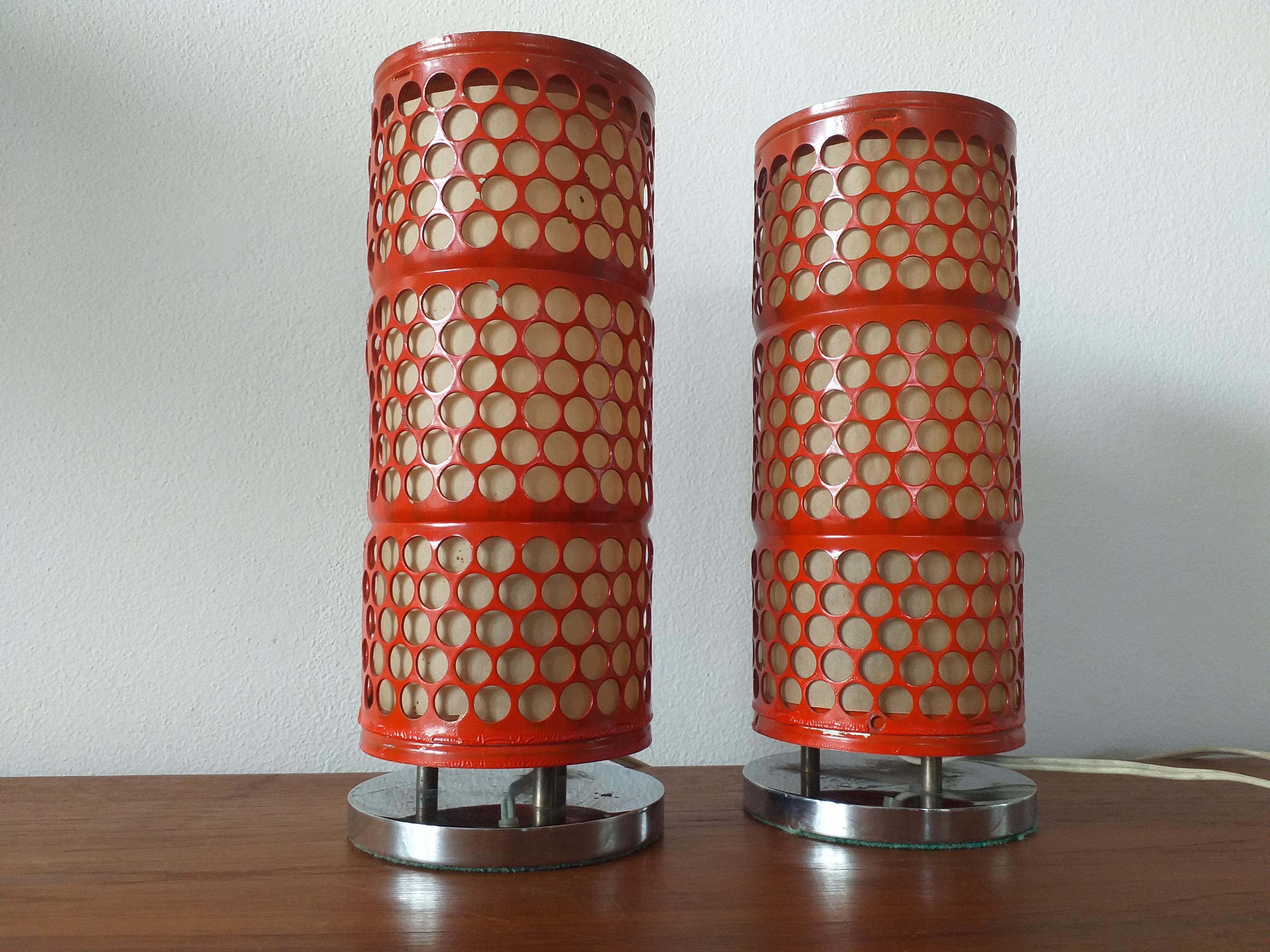 Pair of Midcentury Table Lamps Napako, 1960s In Good Condition For Sale In Praha, CZ