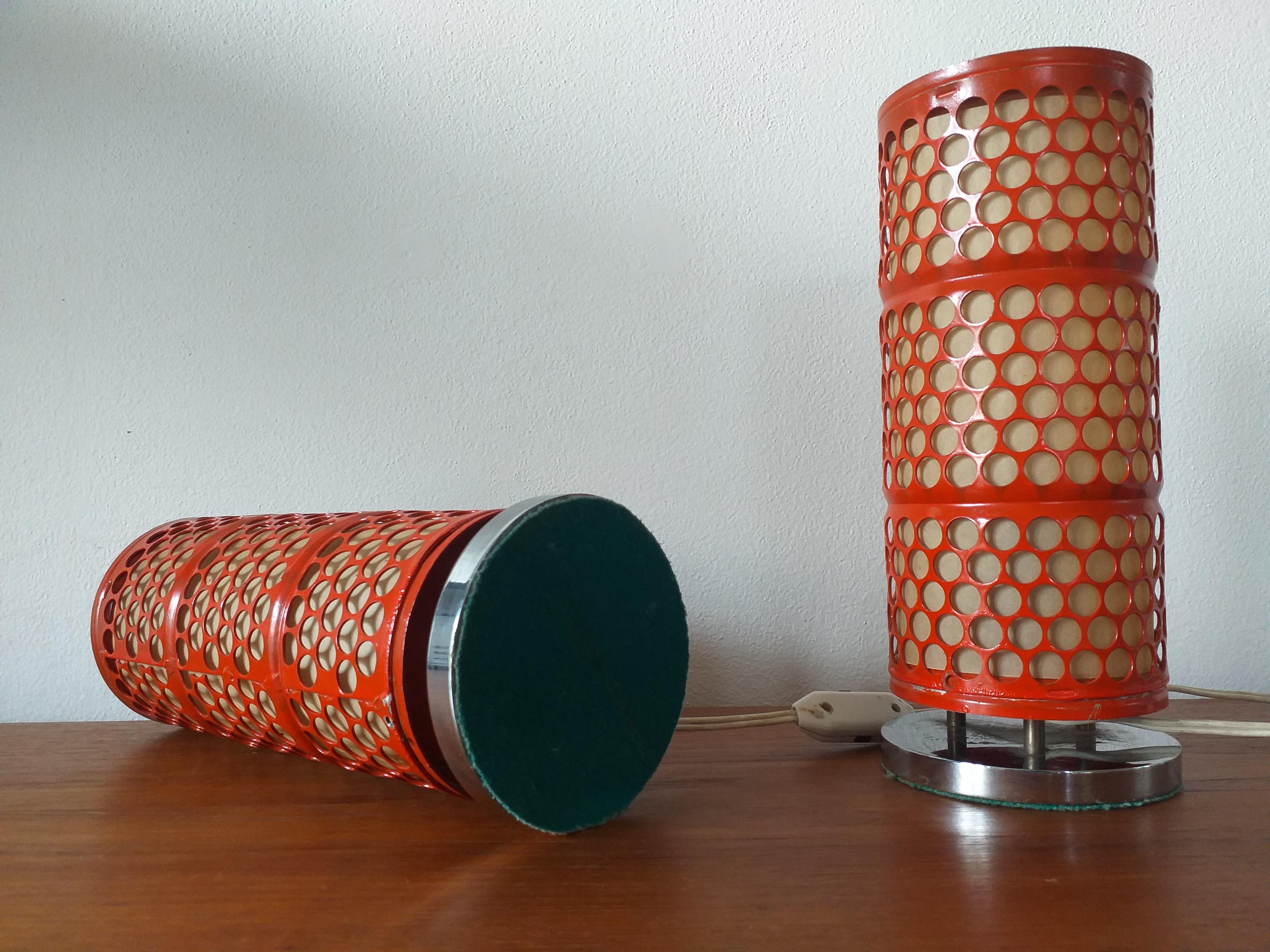 Milieu du XXe siècle Paire de lampes de table Midcentury Napako:: années 1960 en vente