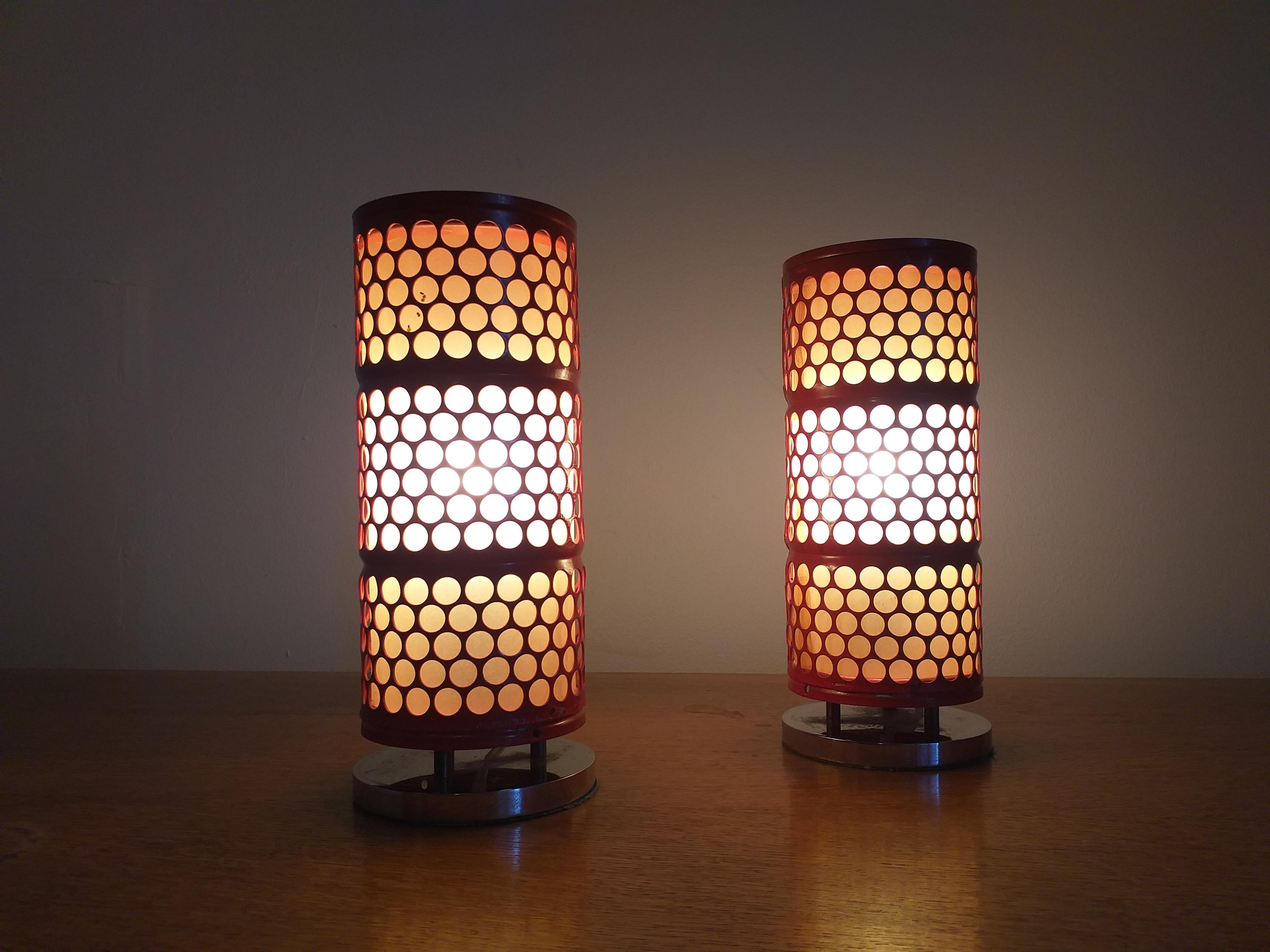 Pair of Midcentury Table Lamps Napako, 1960s For Sale 1