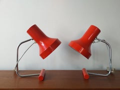 Pair of Mid Century Table Lamps Napako, Josef Hurka, 1970s