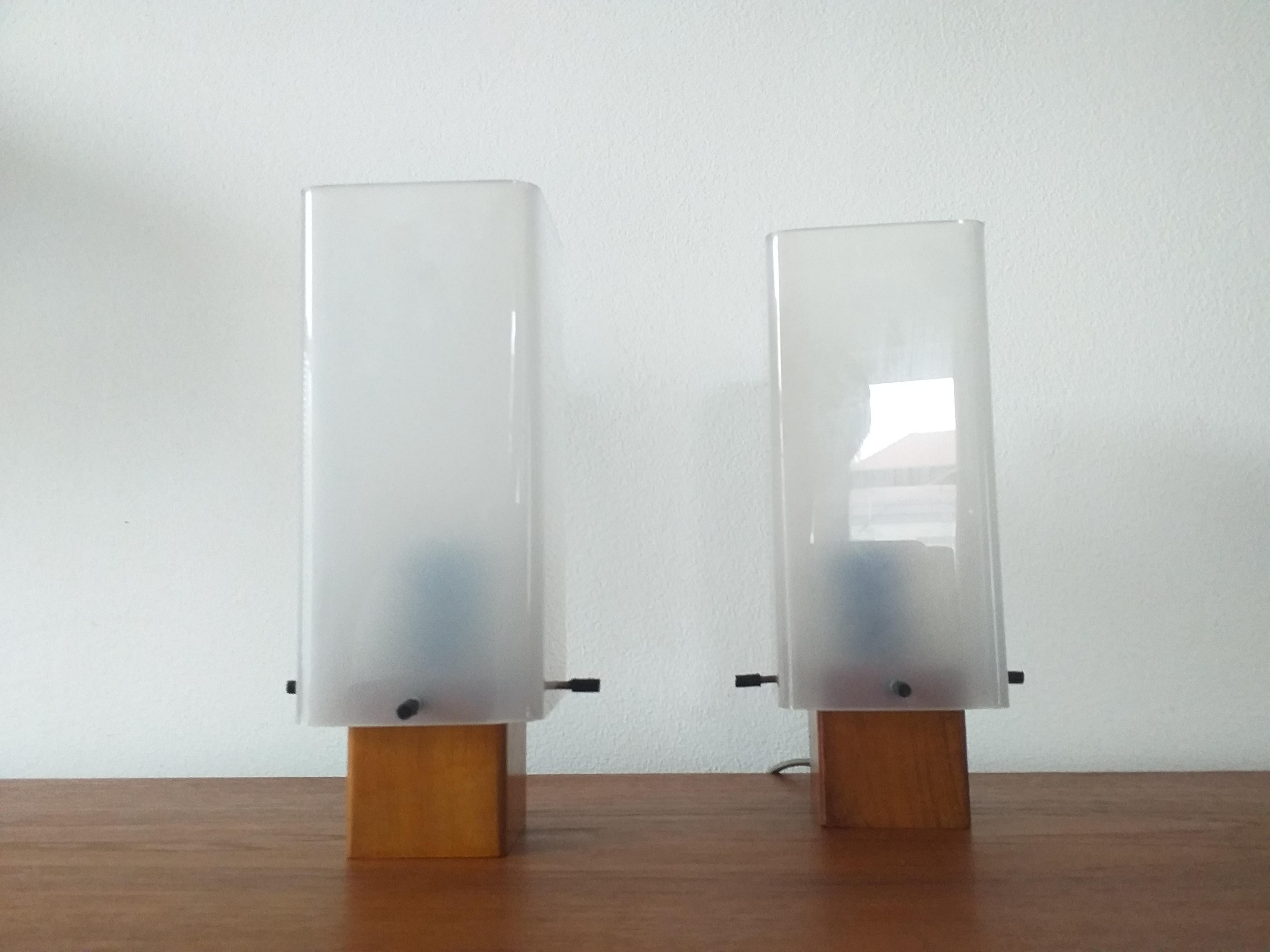 Pair of Midcentury Table Lamps Pokrok Zilina, 1960s 3