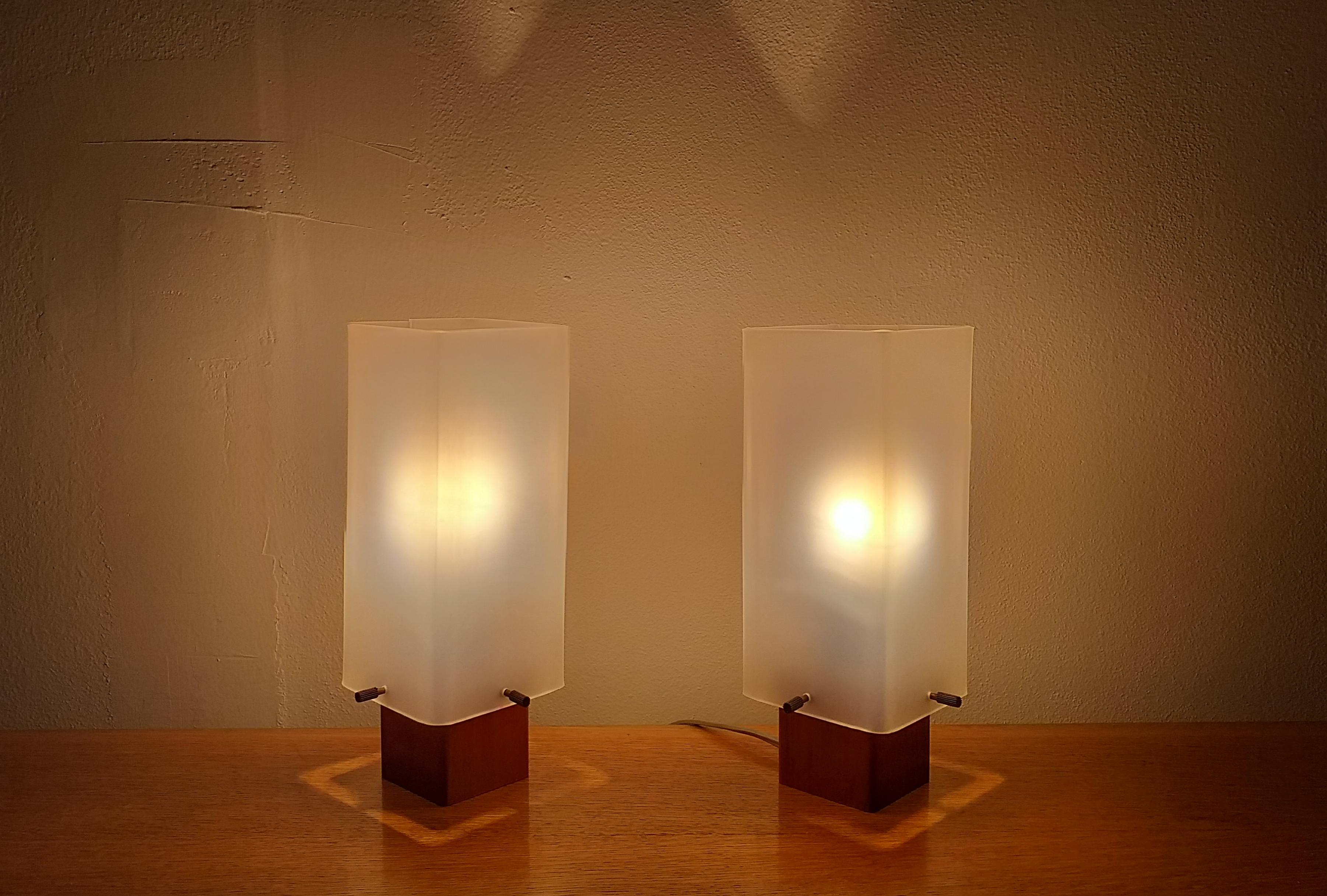 Pair of Midcentury Table Lamps Pokrok Zilina, 1960s 6