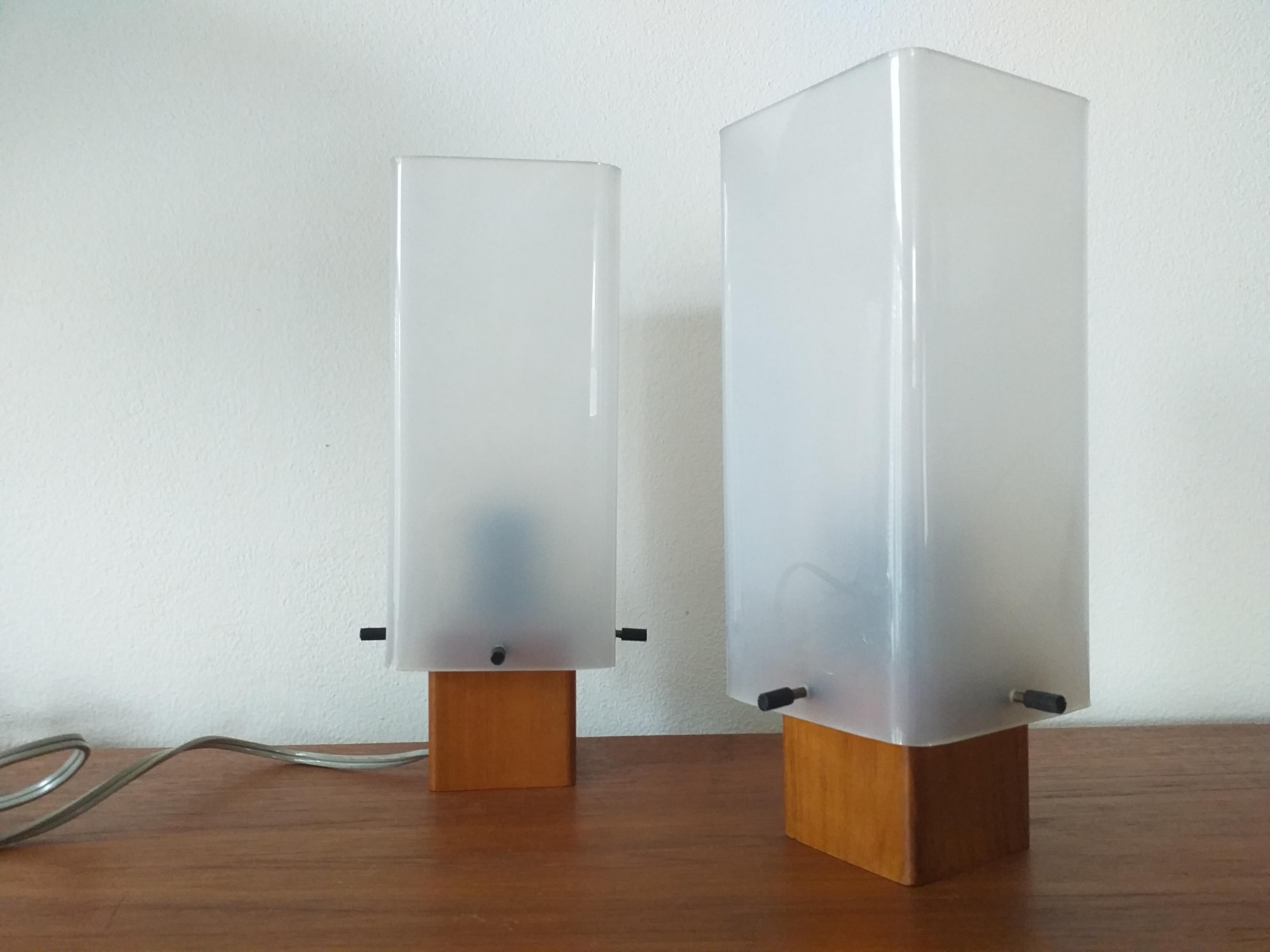 Pair of Midcentury Table Lamps Pokrok Zilina, 1960s In Good Condition In Praha, CZ
