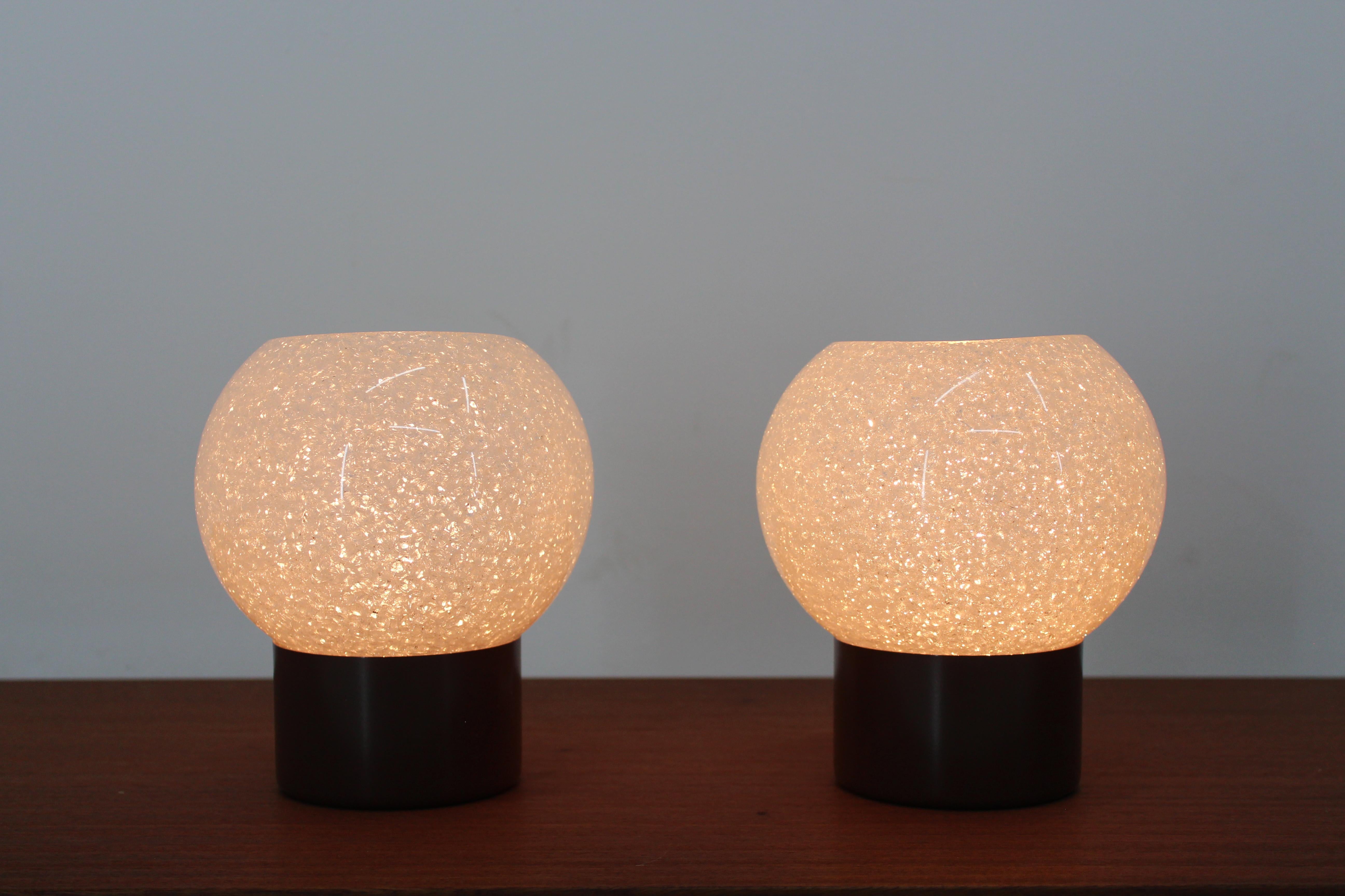 Pair of Midcentury Table Lamps Pokrok Zilina, Space Age, 1960s In Good Condition In Praha, CZ