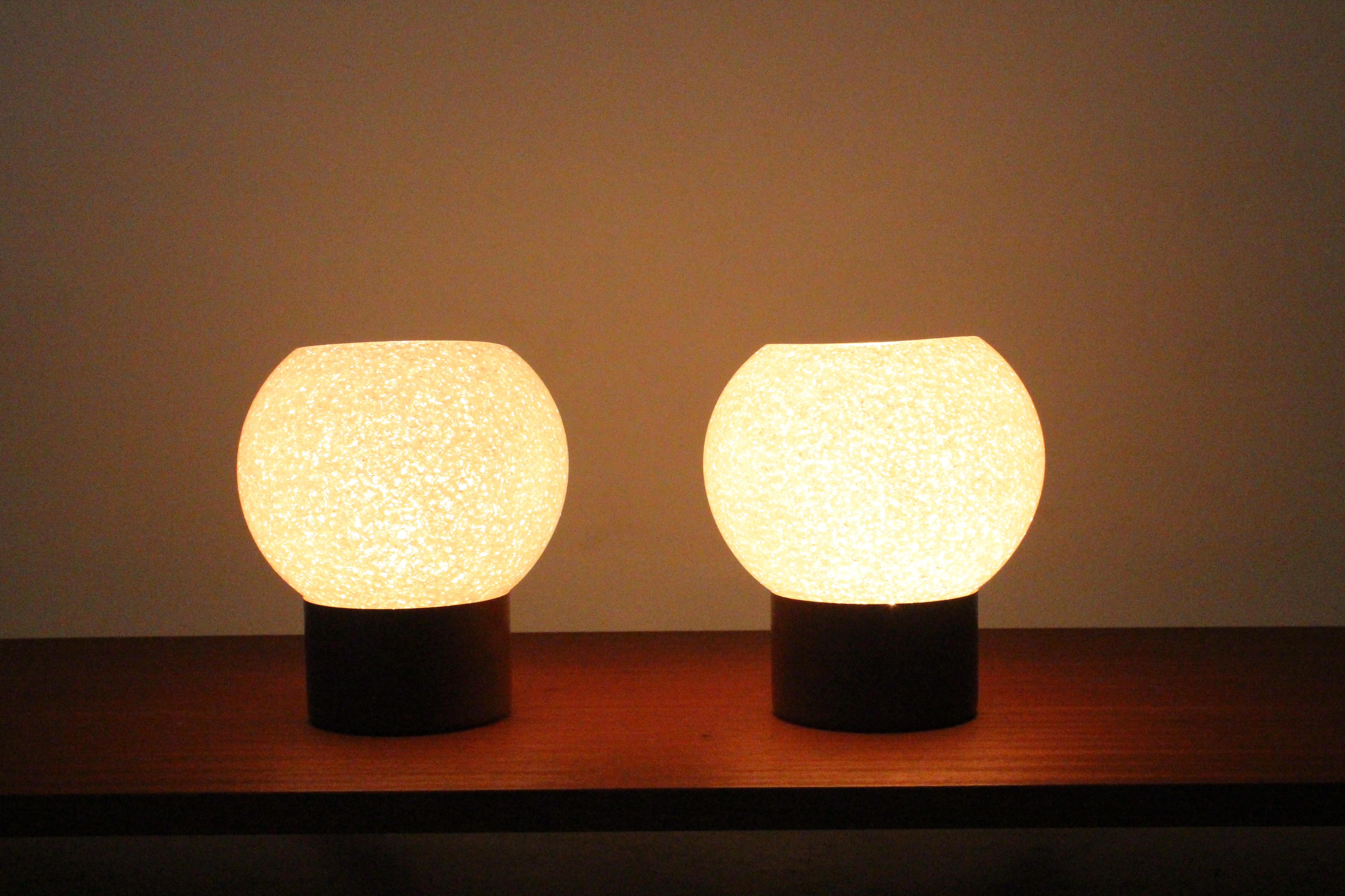 Mid-20th Century Pair of Midcentury Table Lamps Pokrok Zilina, Space Age, 1960s