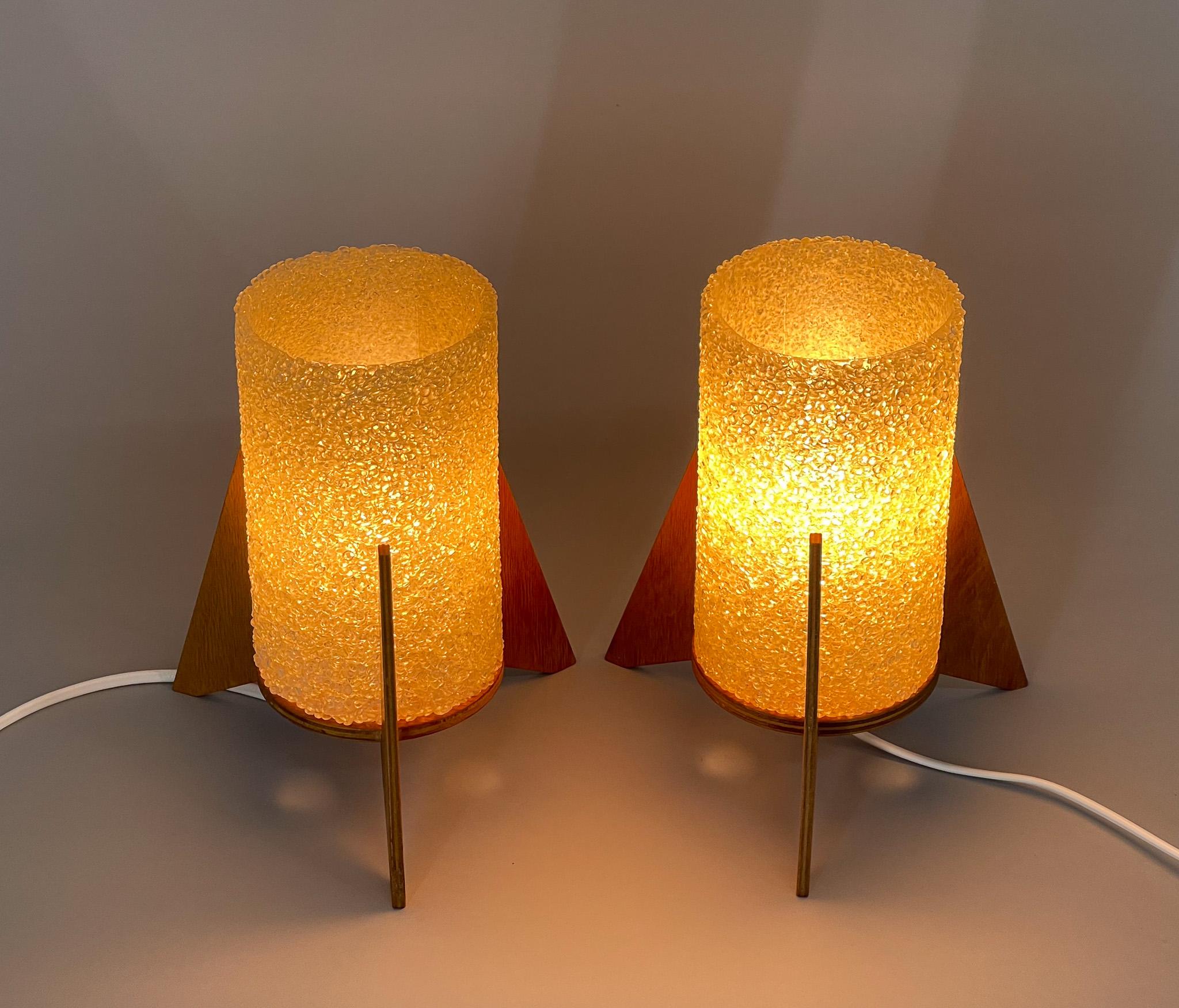 Pair of Mid-century Table Lamps, Rockets, Pokrok Zilina, 1970's For Sale 4