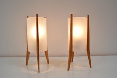 Pair of Mid-Century Table Lamps, Rockets, Pokrok Zilina, 1970's