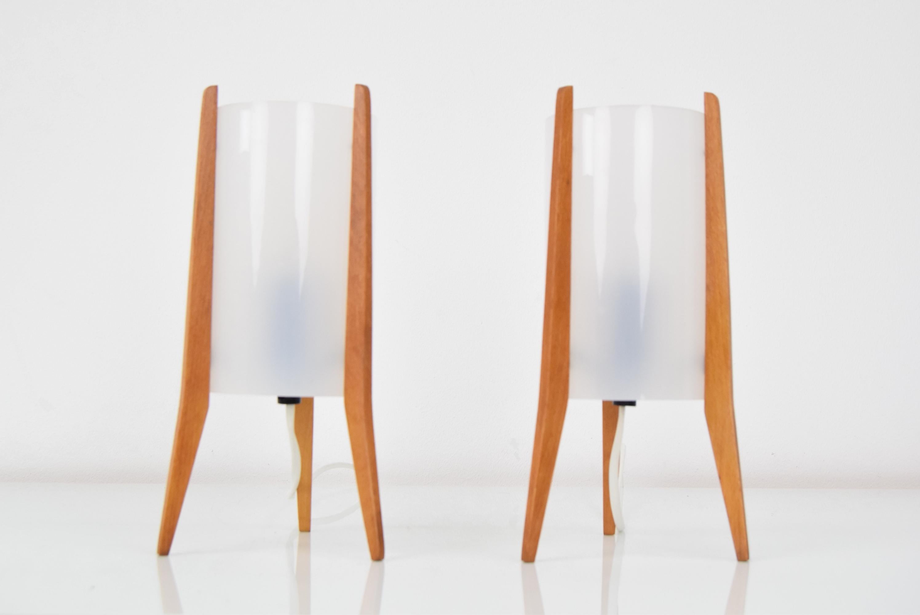 Pair of Mid-century Table Lamps, Rockets, Pokrok Zilina, 1970's 4