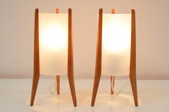 Pair of Mid-century Table Lamps, Rockets, Pokrok Zilina, 1970's