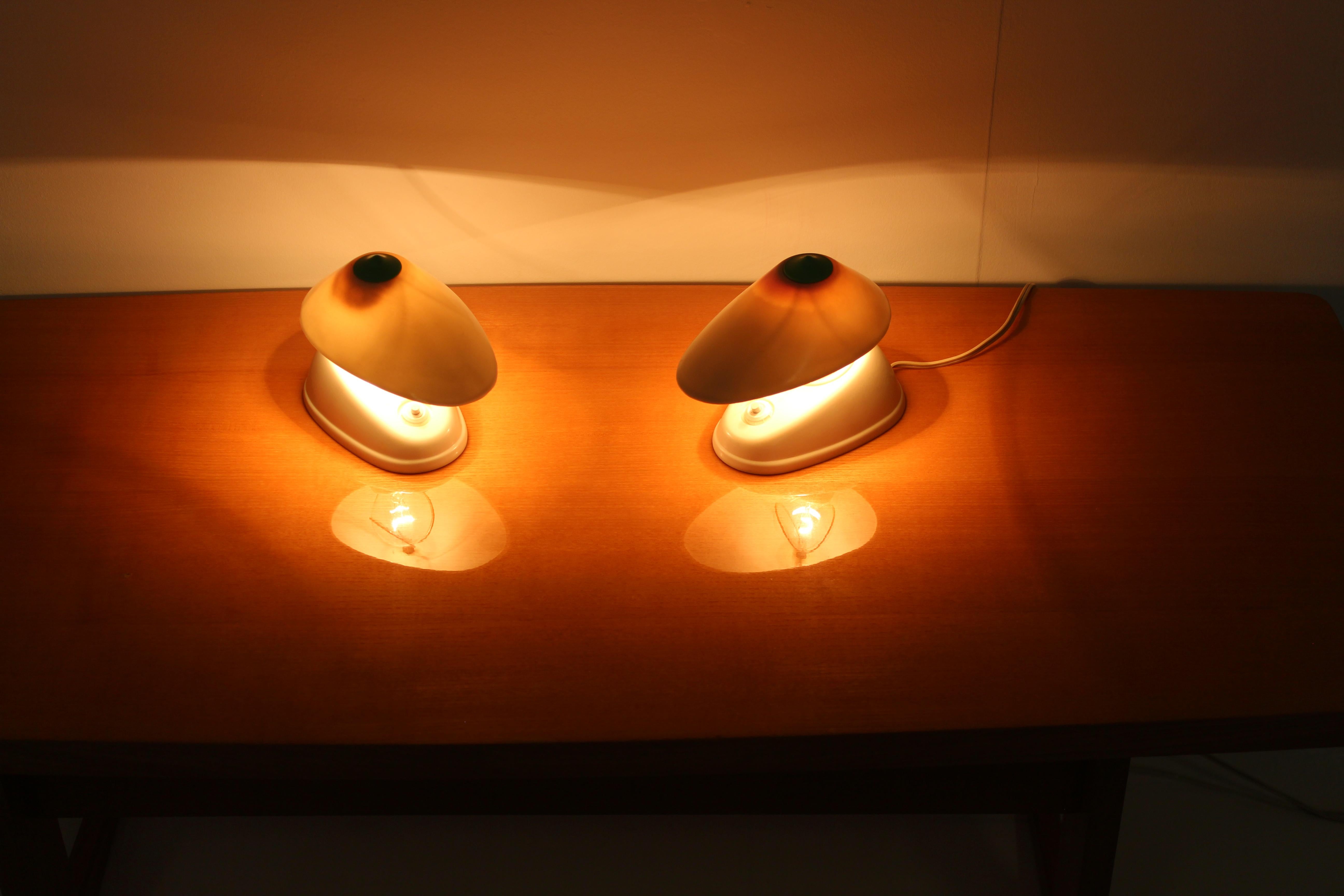 Pair of Midcentury Table or Wall Lamps, 1960s In Good Condition For Sale In Praha, CZ