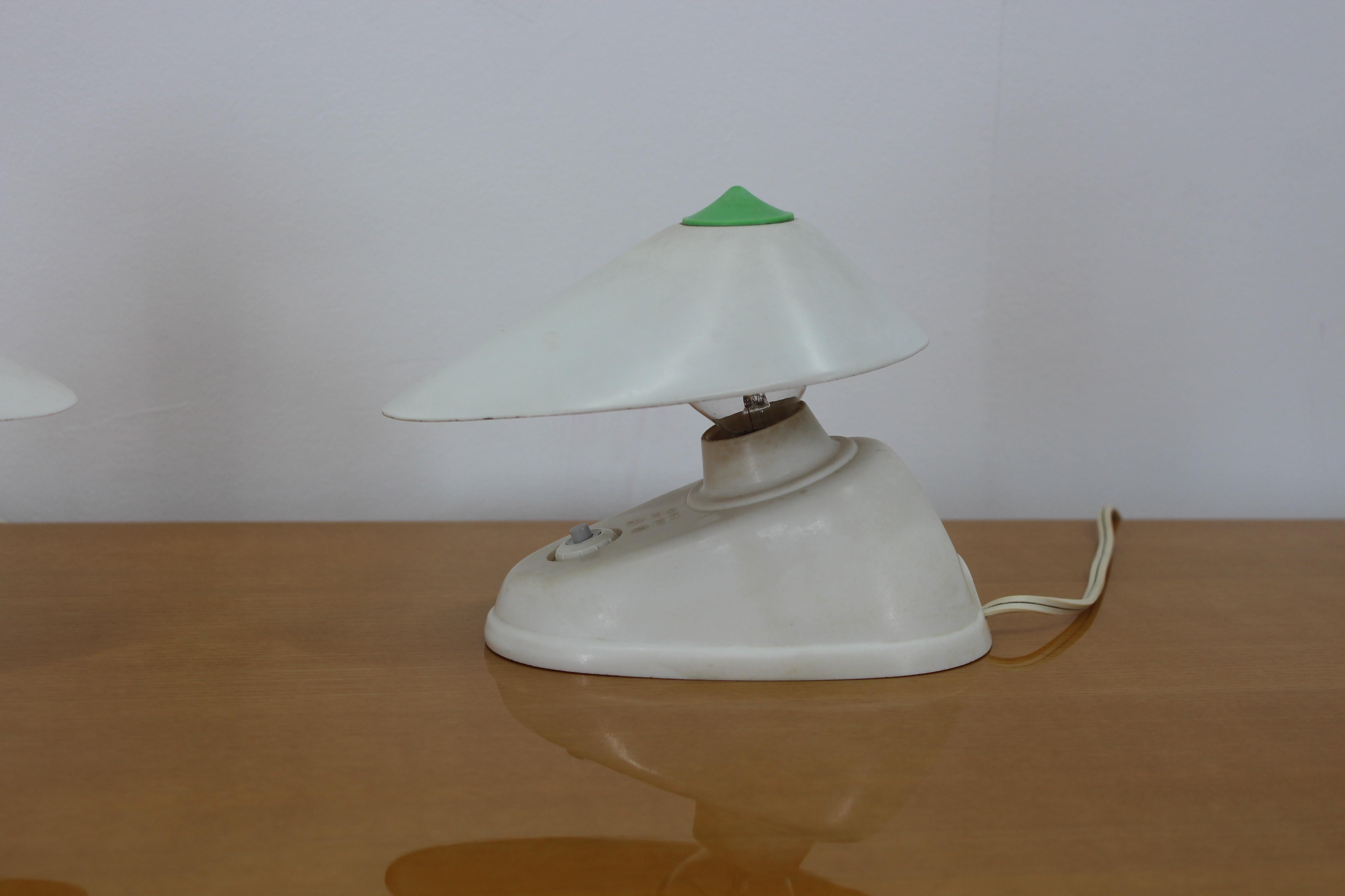 Bakelite Pair of Midcentury Table or Wall Lamps, 1960s For Sale