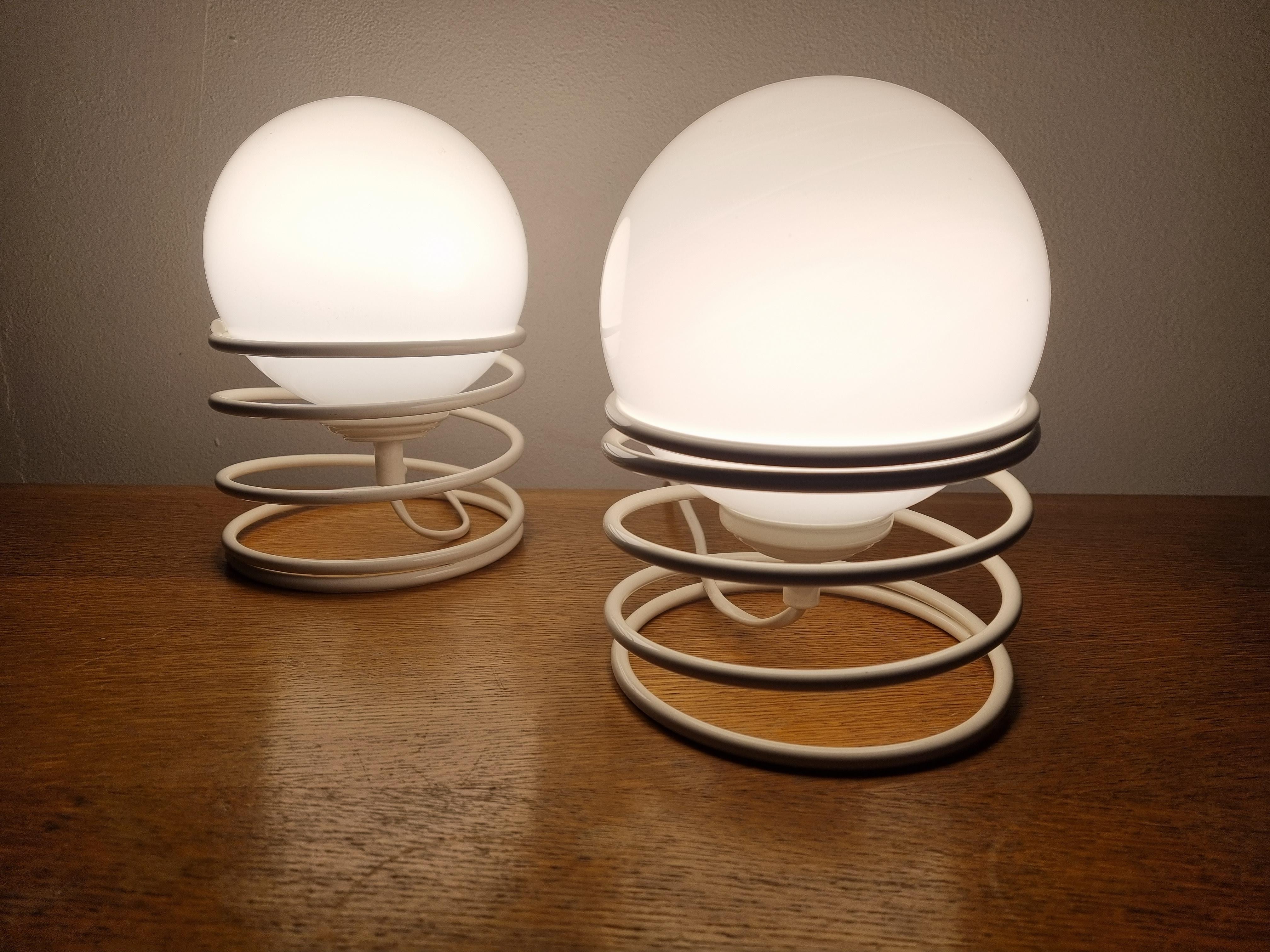 Pair of Mid Century Table Spiral Lamps Woja, 1970s For Sale 4