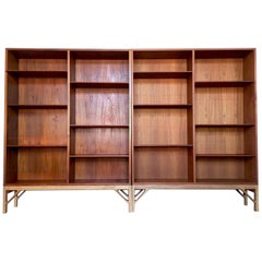 Pair of Midcentury Teak and Oak Bookcases by Borge Mogensen, Denmark