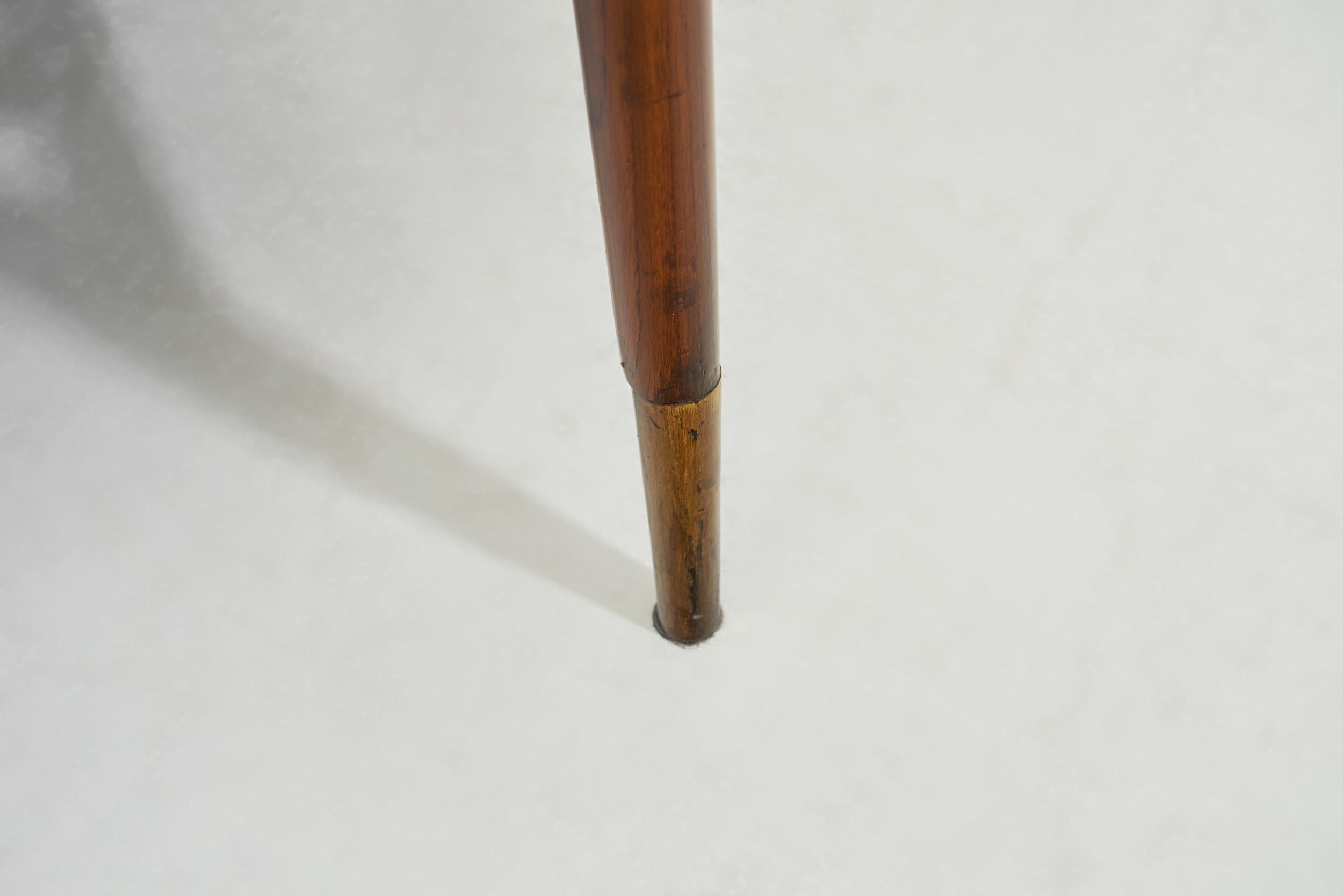 Pareja de sillones de teca de mediados de siglo en terciopelo verde oscuro, Italia Años 50 en venta 6