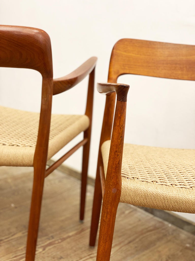 Pair of Mid-Century Teak Dining Chairs #56 by Niels O. Møller for J. L. Moller 2